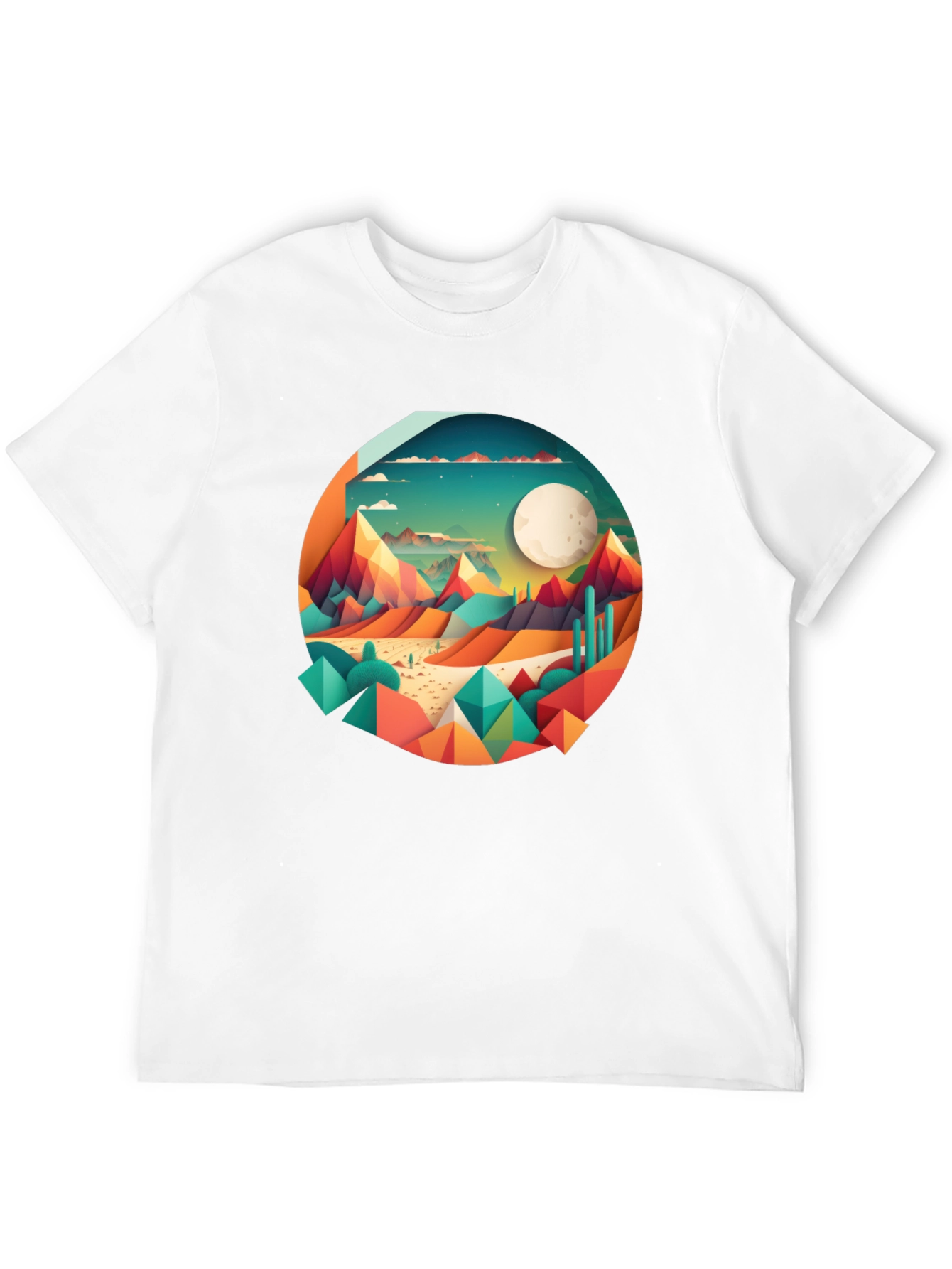 Geometric Desert Moon T-Shirt