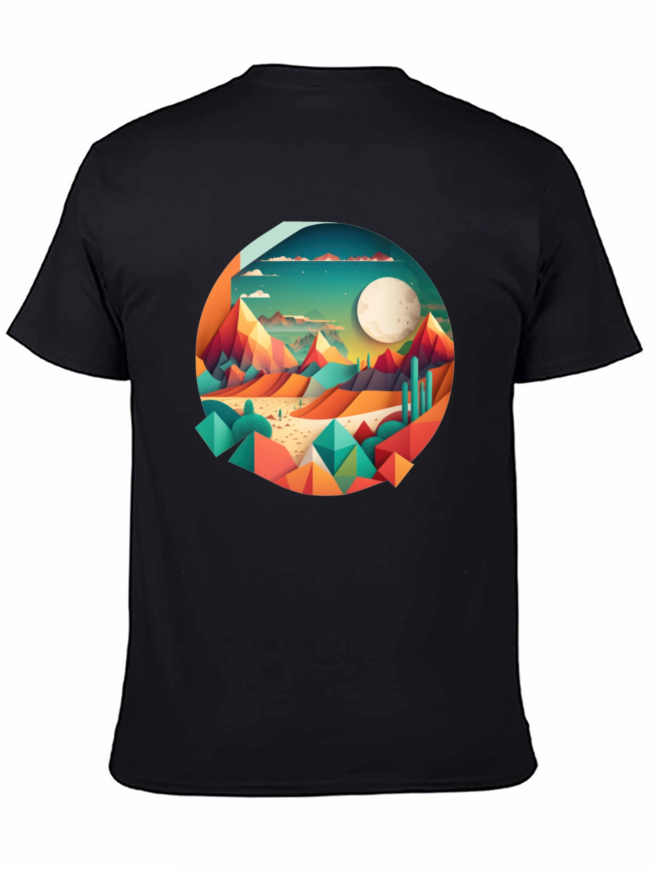 Geometric Desert Moon T-Shirt