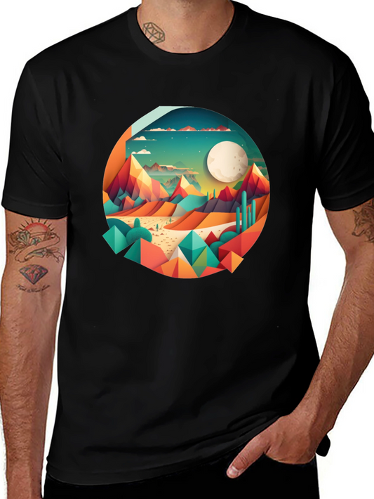 Geometric Desert Moon T-Shirt