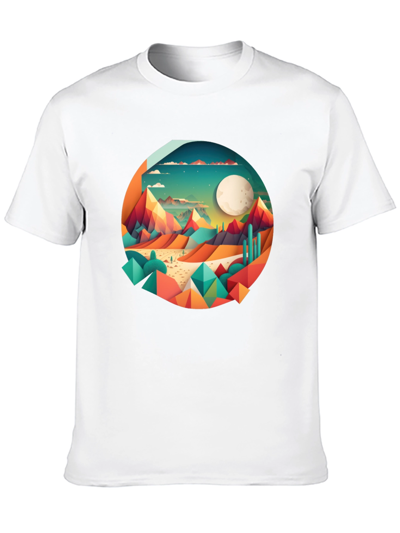 Geometric Desert Moon T-Shirt