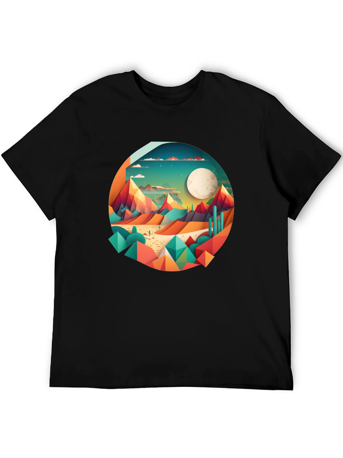 Geometric Desert Moon T-Shirt