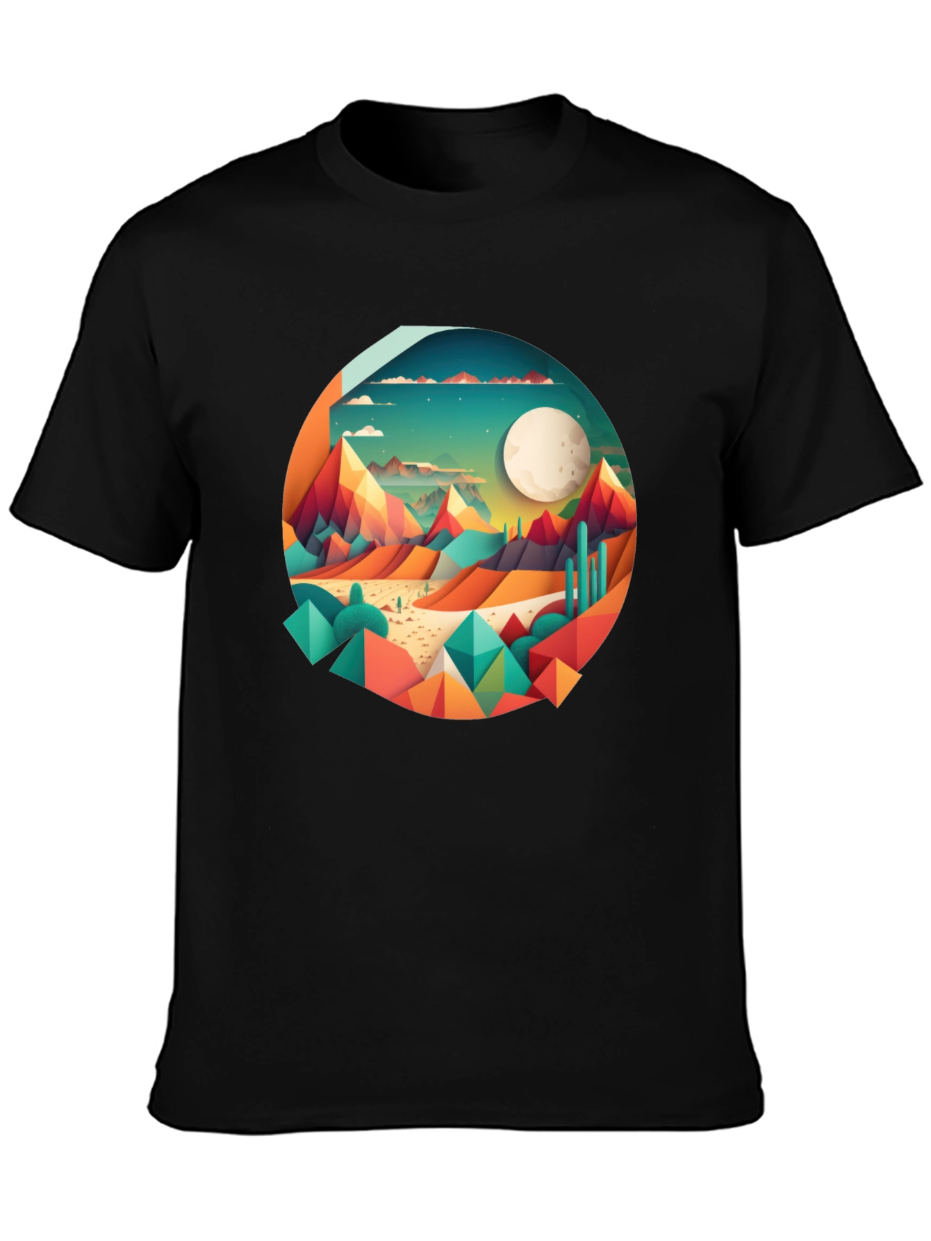 Geometric Desert Moon T-Shirt