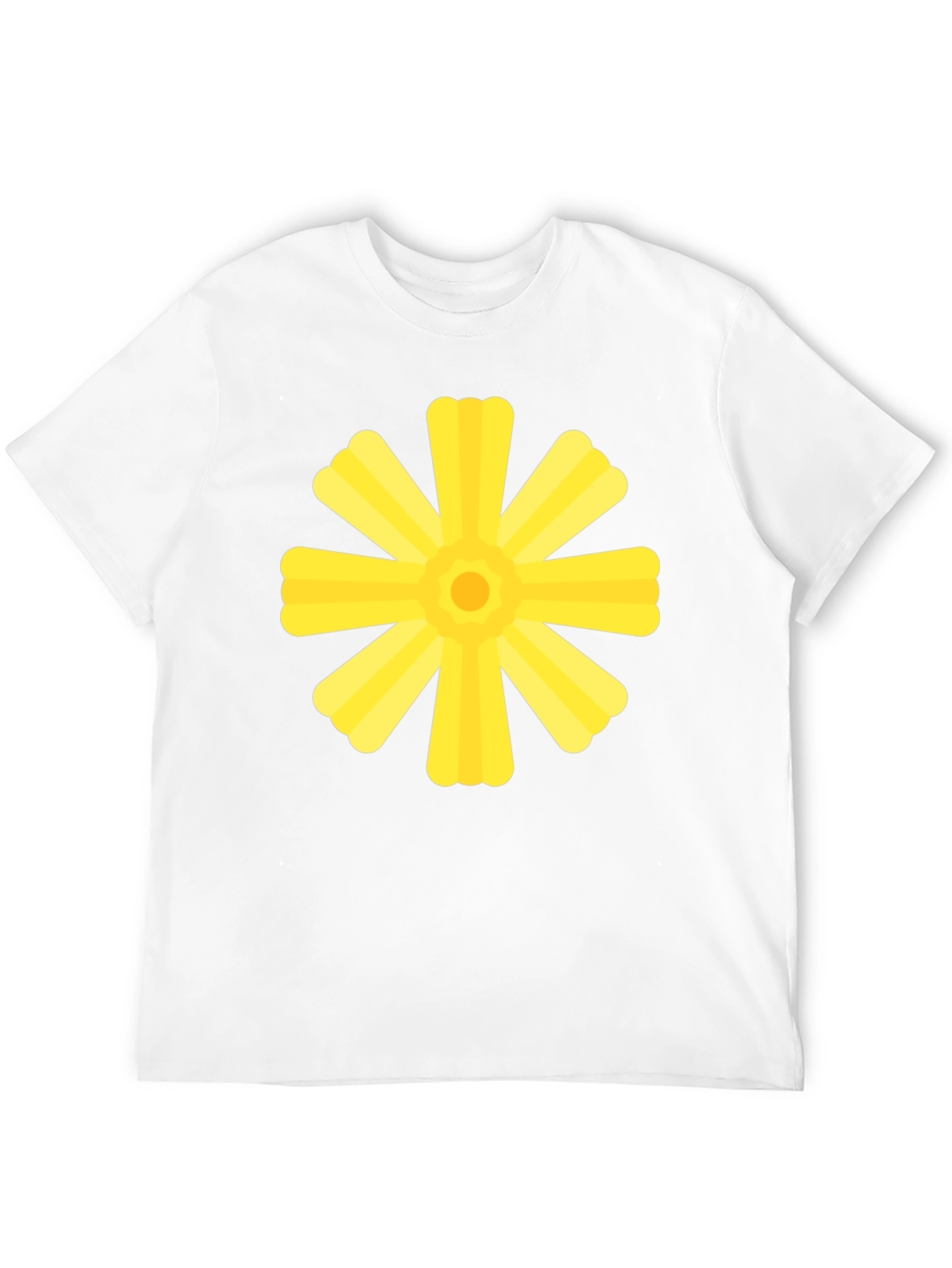 Black T-Shirt with Yellow Floral Graphic