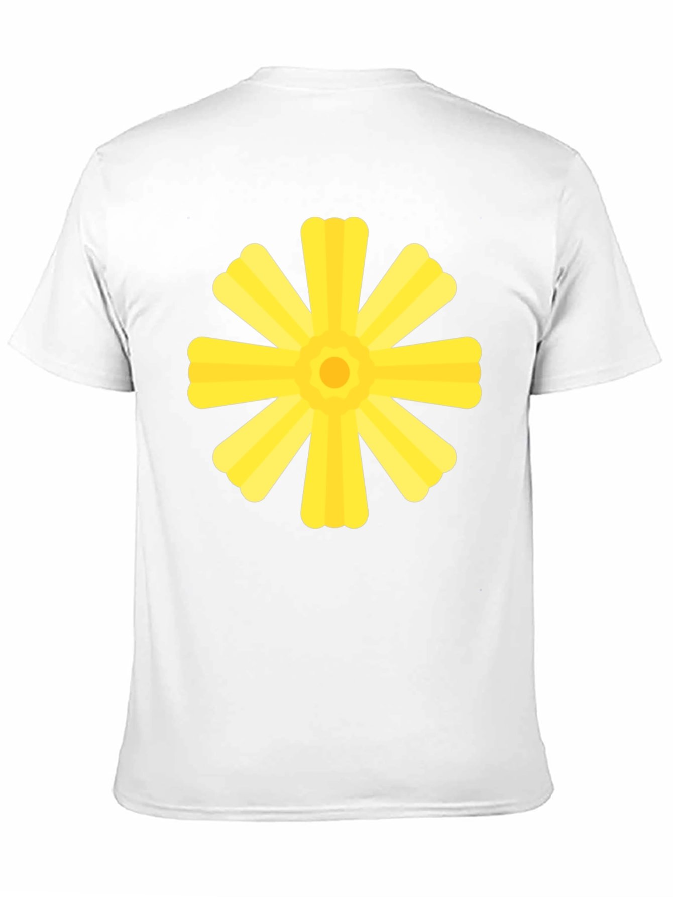 Black T-Shirt with Yellow Floral Graphic