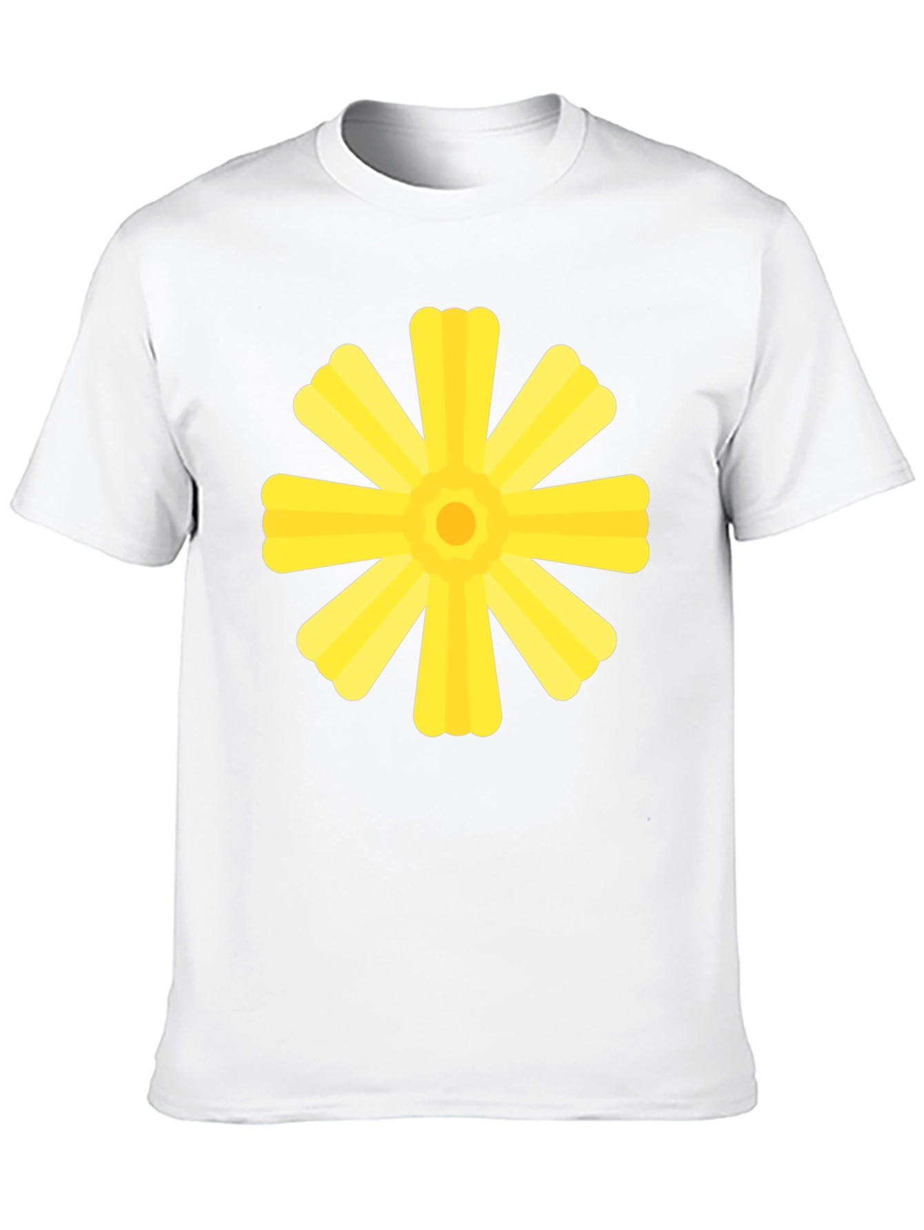 Black T-Shirt with Yellow Floral Graphic