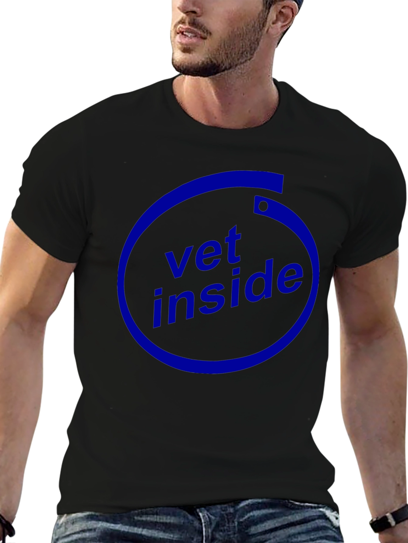 Vet Inside Graphic Black T-Shirt