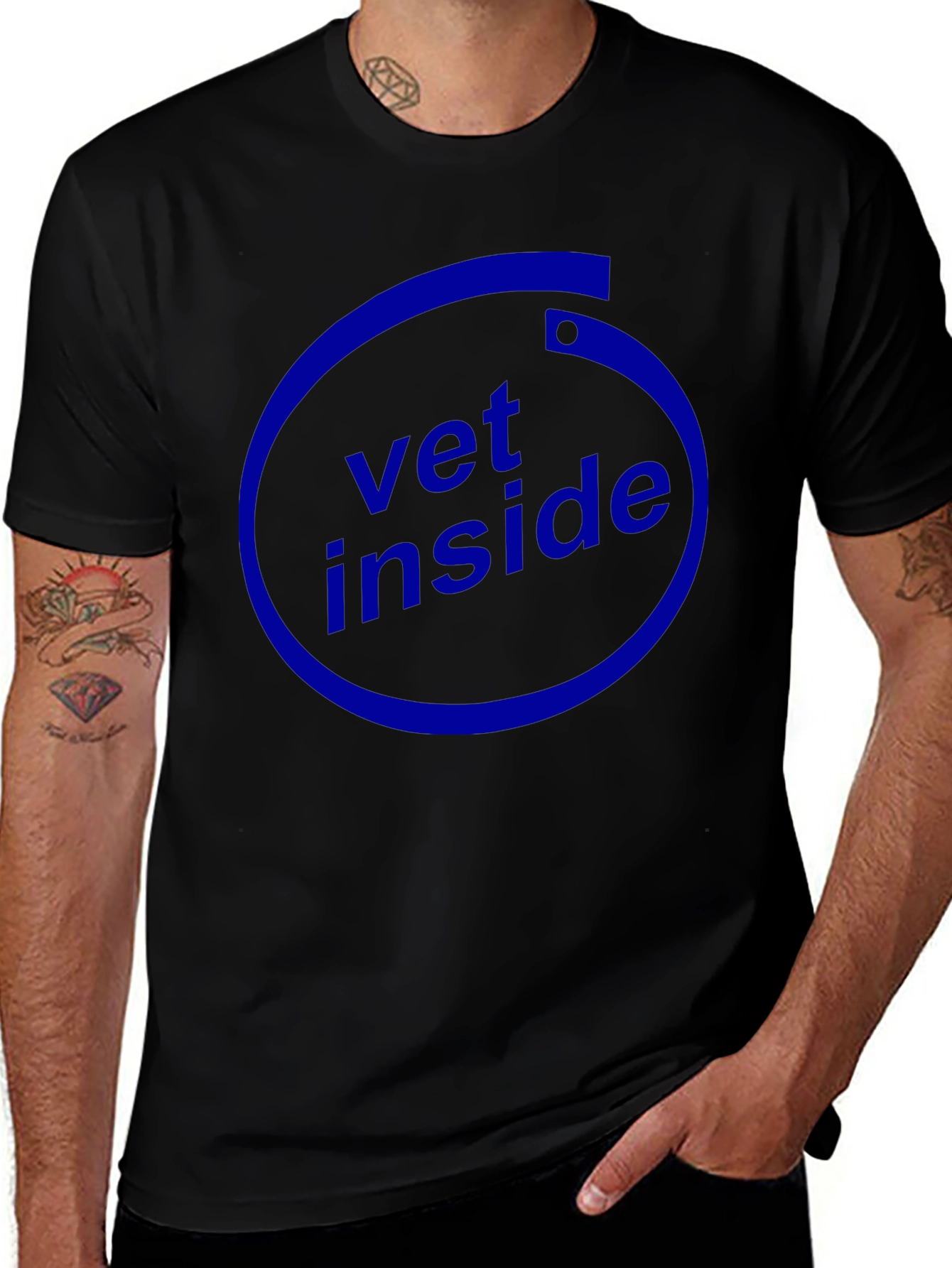 Vet Inside Graphic Black T-Shirt