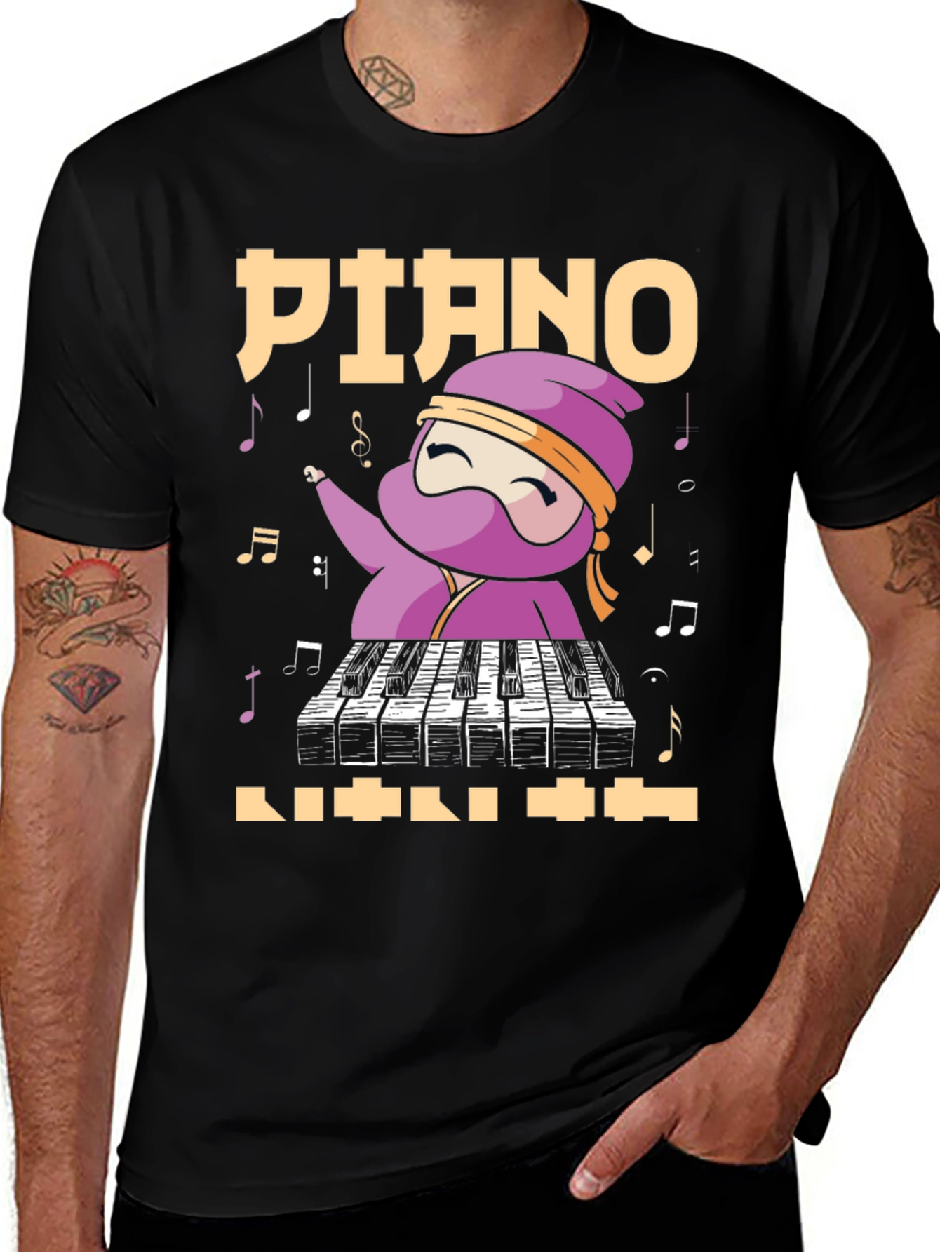 Piano Ninja T-Shirt - Music Lover Tee