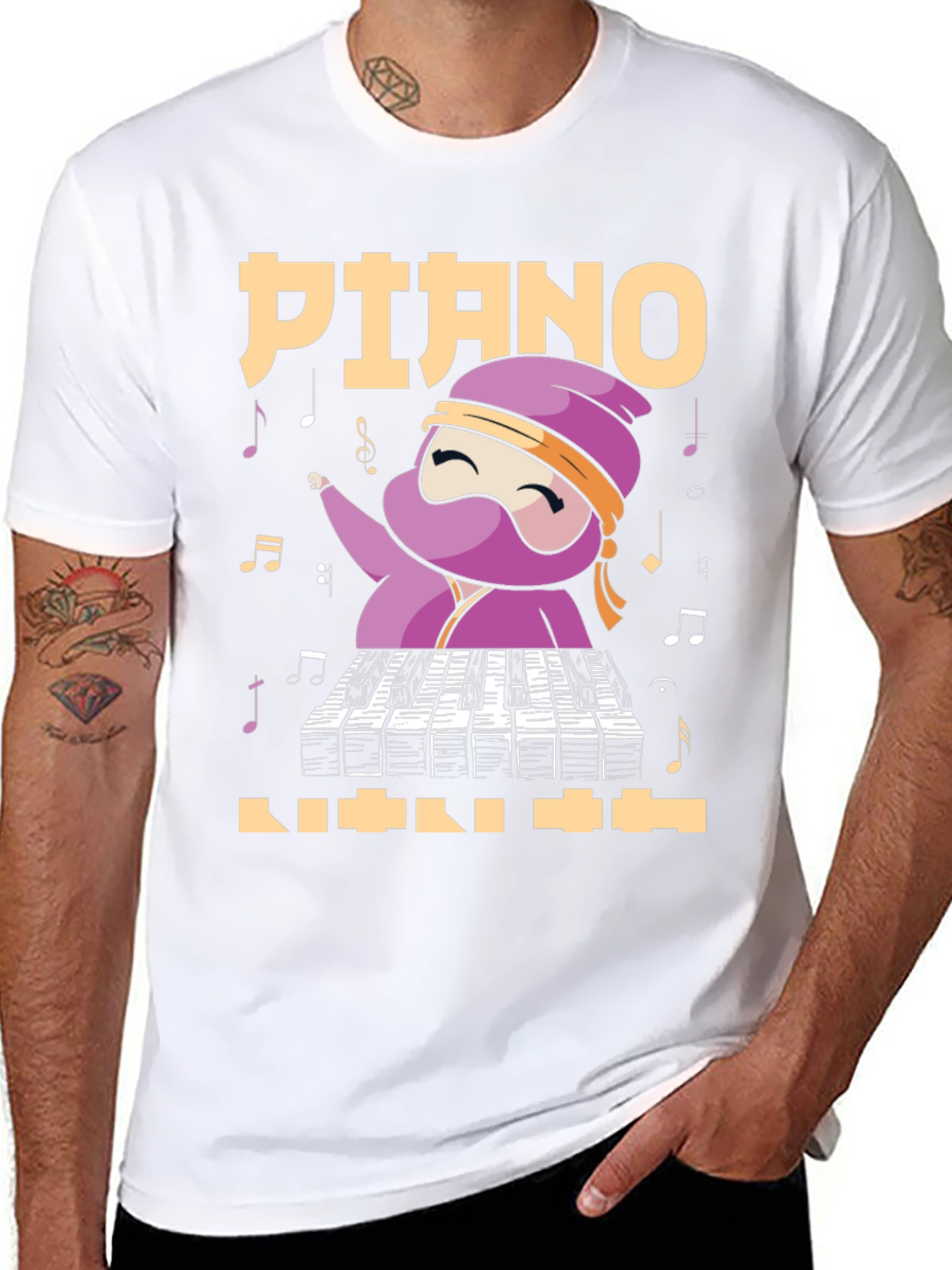 Piano Ninja T-Shirt - Music Lover Tee