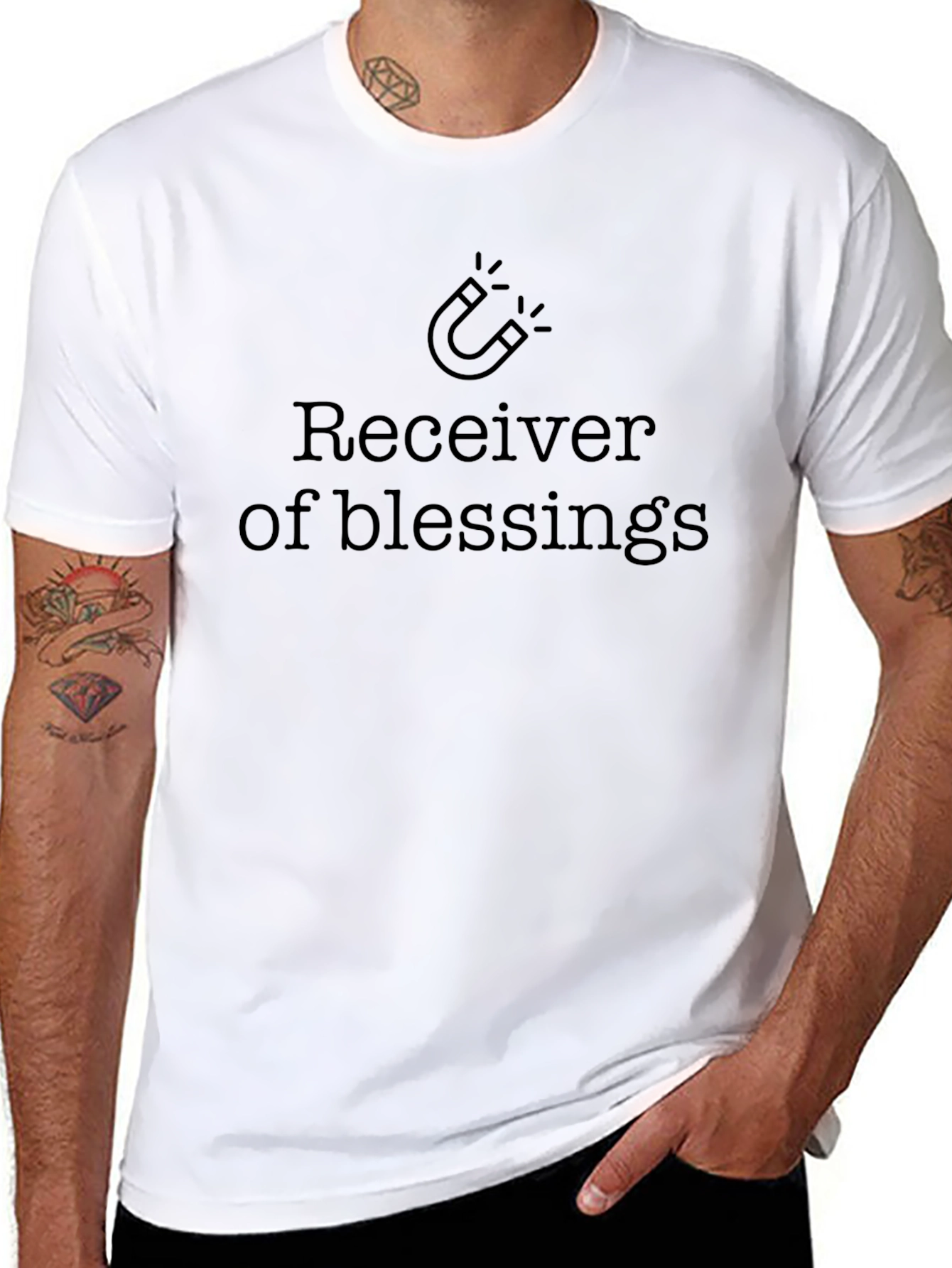 Receiver of Blessings Black T-Shirt