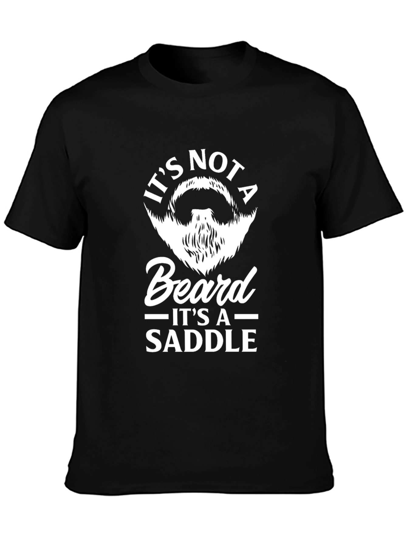Funny Beard Saddle Graphic Tee