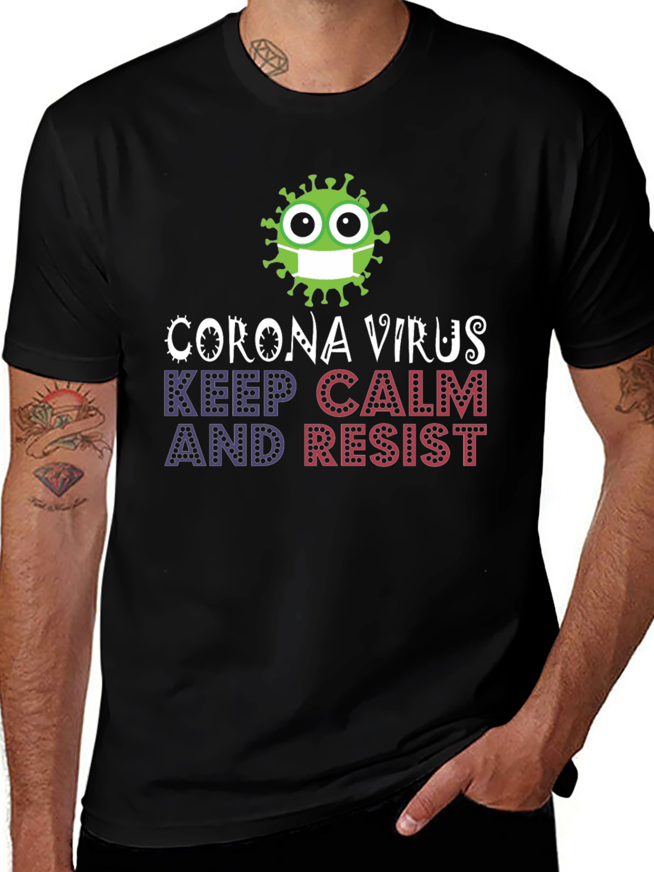 Keep Calm Resist Corona Virus T-Shirt