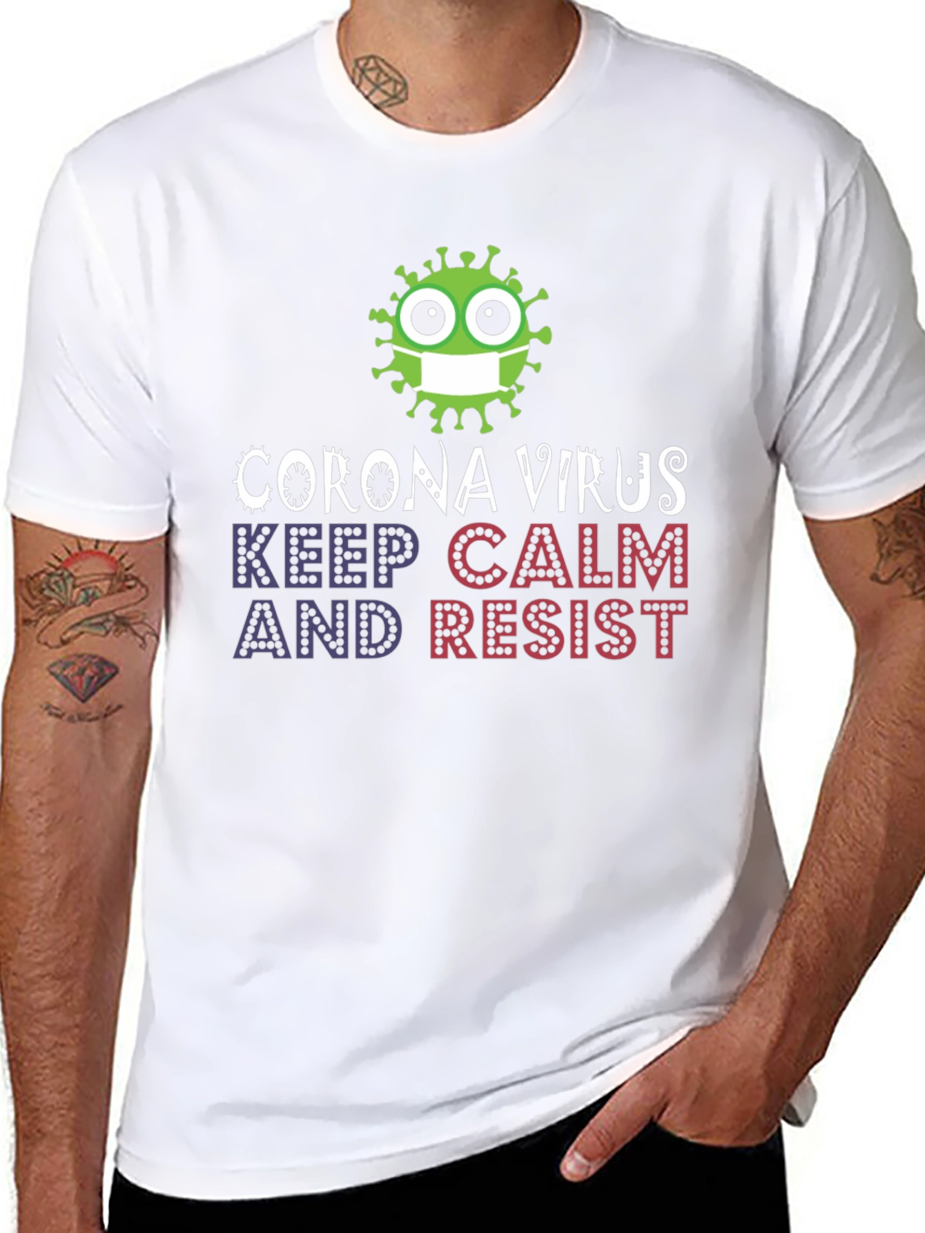 Keep Calm Resist Corona Virus T-Shirt