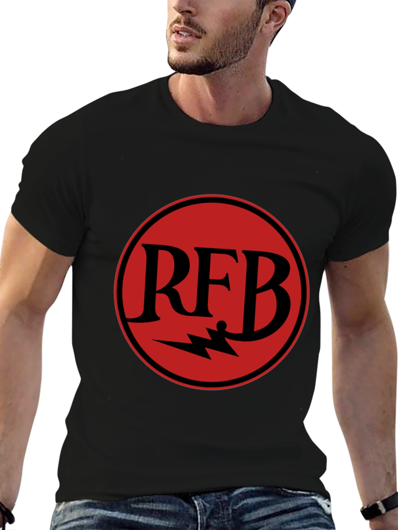 RFB Graphic Tee - Black Cotton T-Shirt