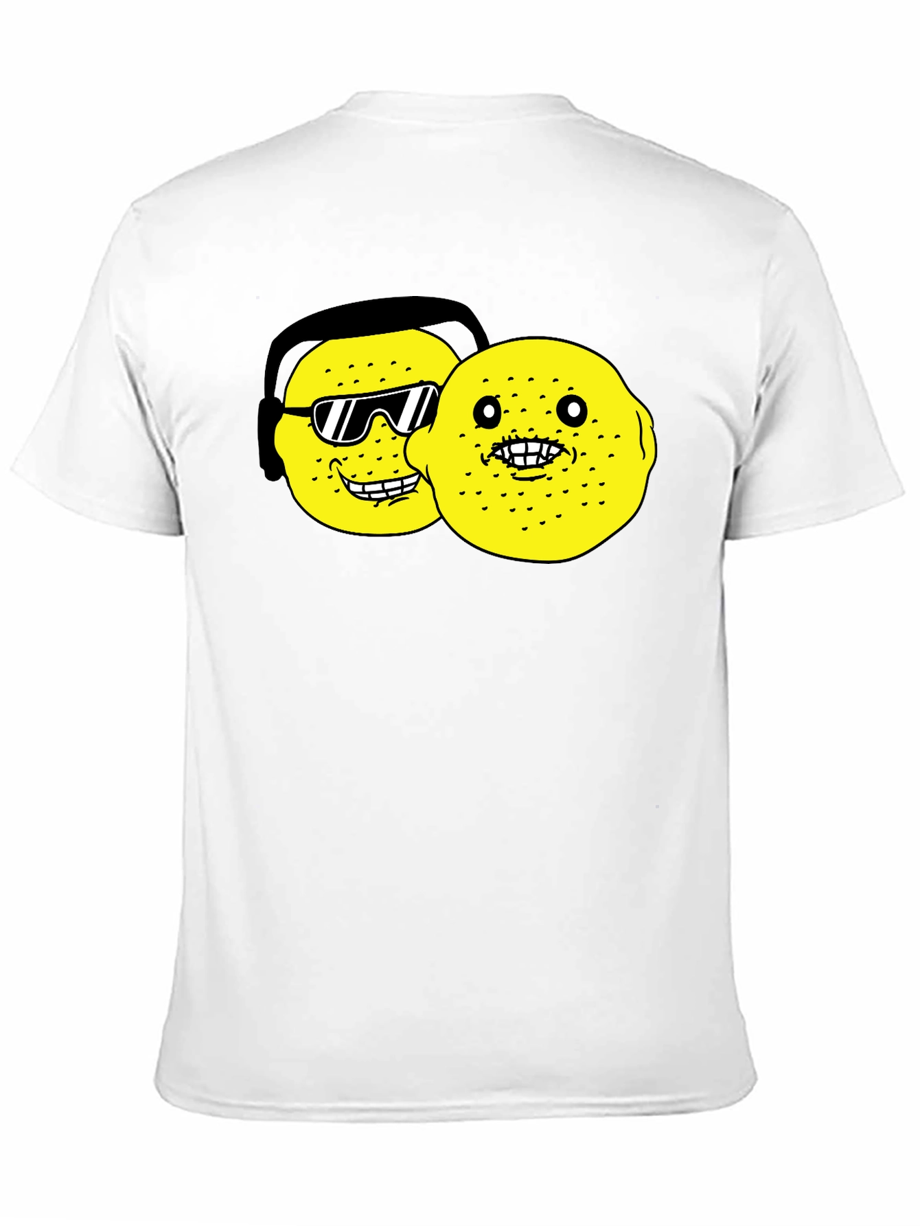 Lemon Character Graphic Black T-Shirt
