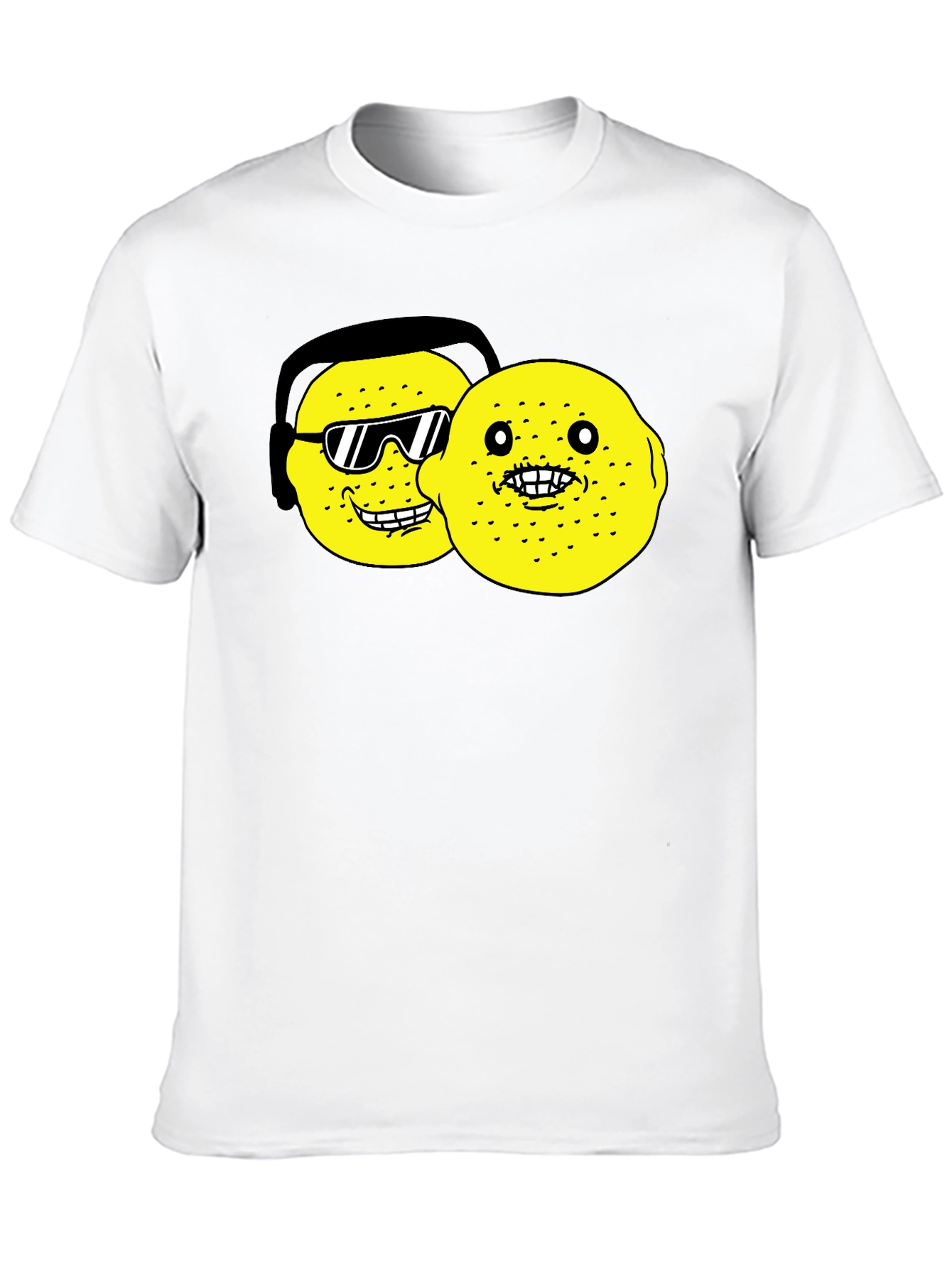 Lemon Character Graphic Black T-Shirt