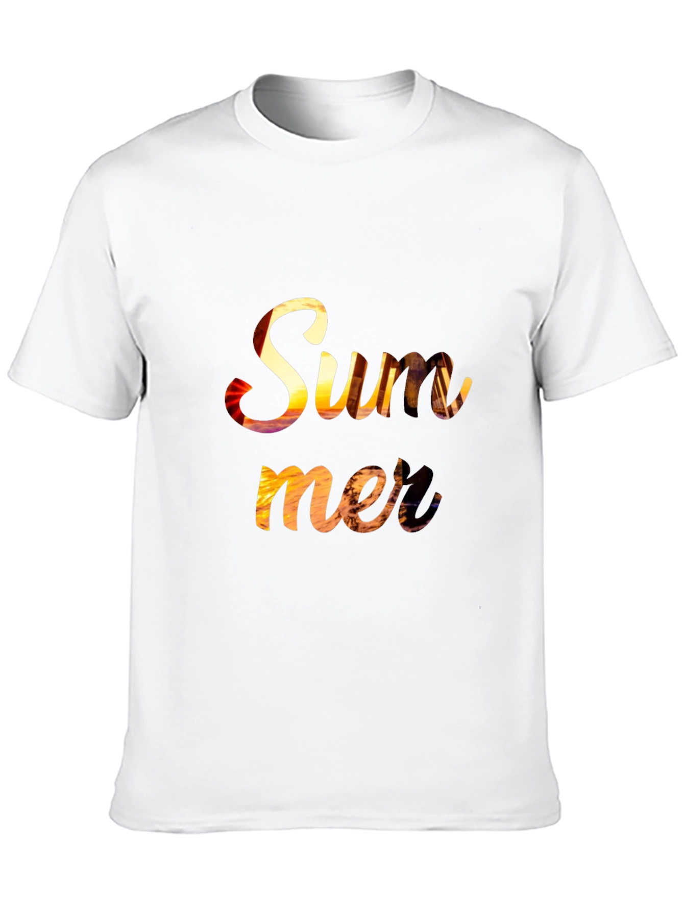 Summer Sunset Graphic Tee - Relaxed Fit Black T-Shirt