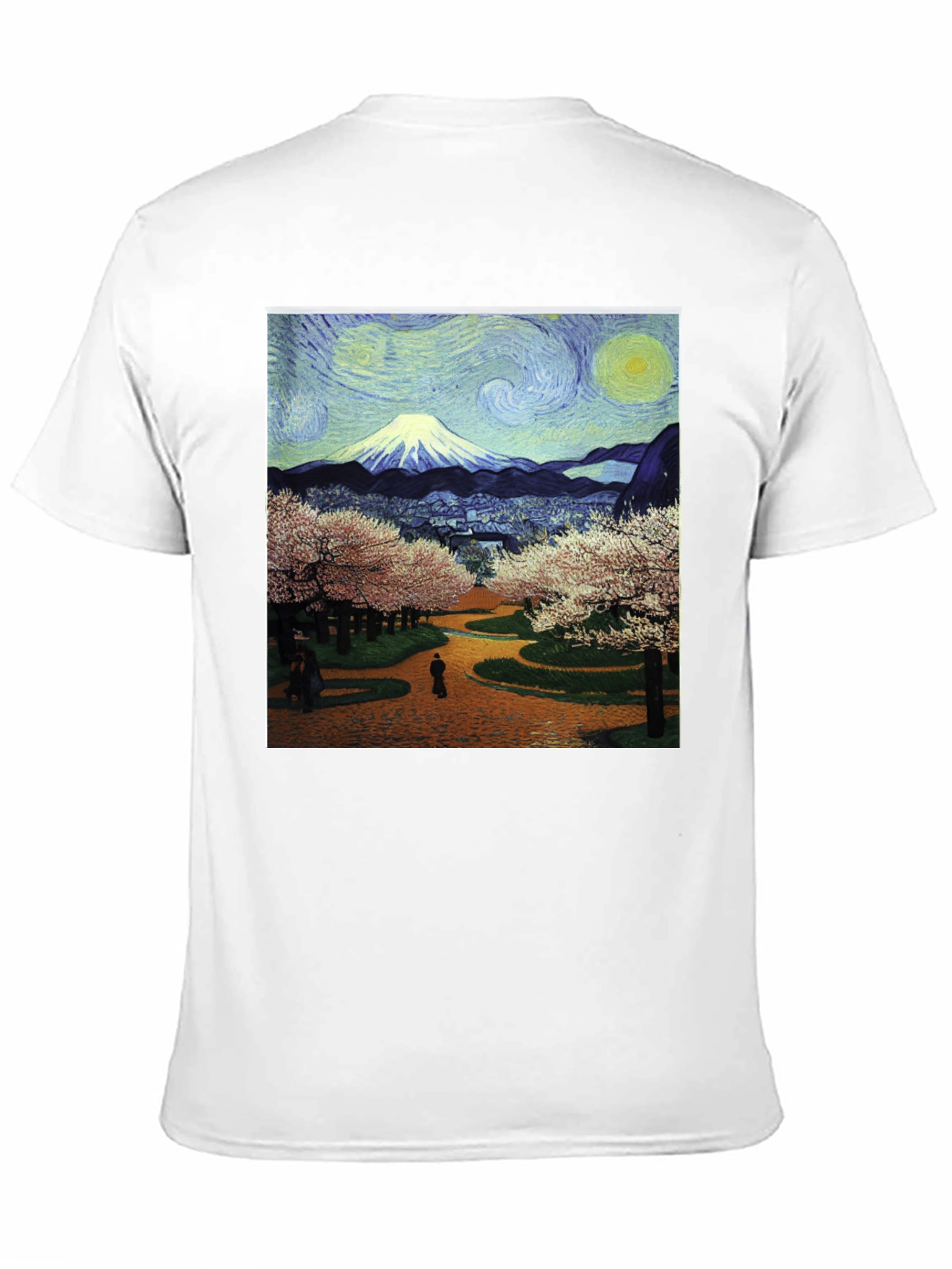 Starry Night Fuji T-Shirt - Artistic Japanese Landscape Tee