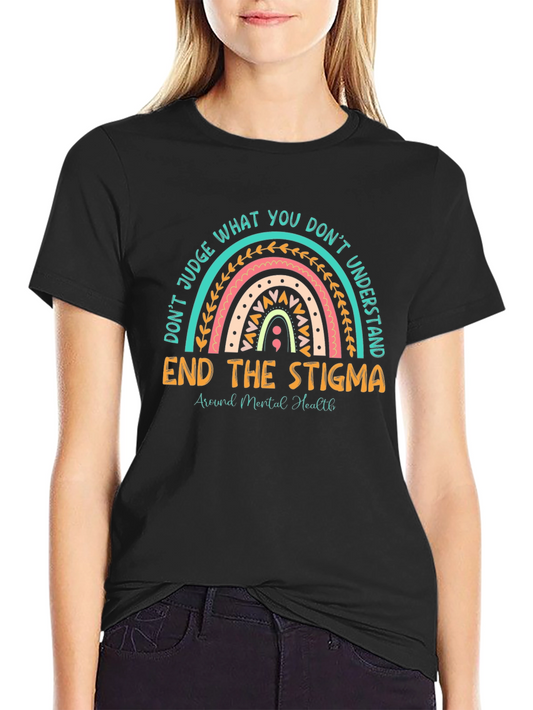 End the Stigma Mental Health Graphic T-Shirt