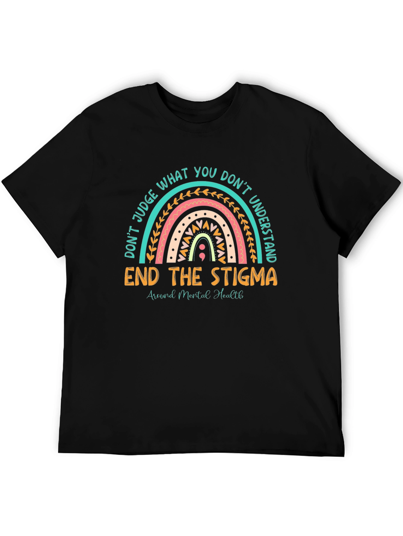 End the Stigma Mental Health Graphic T-Shirt
