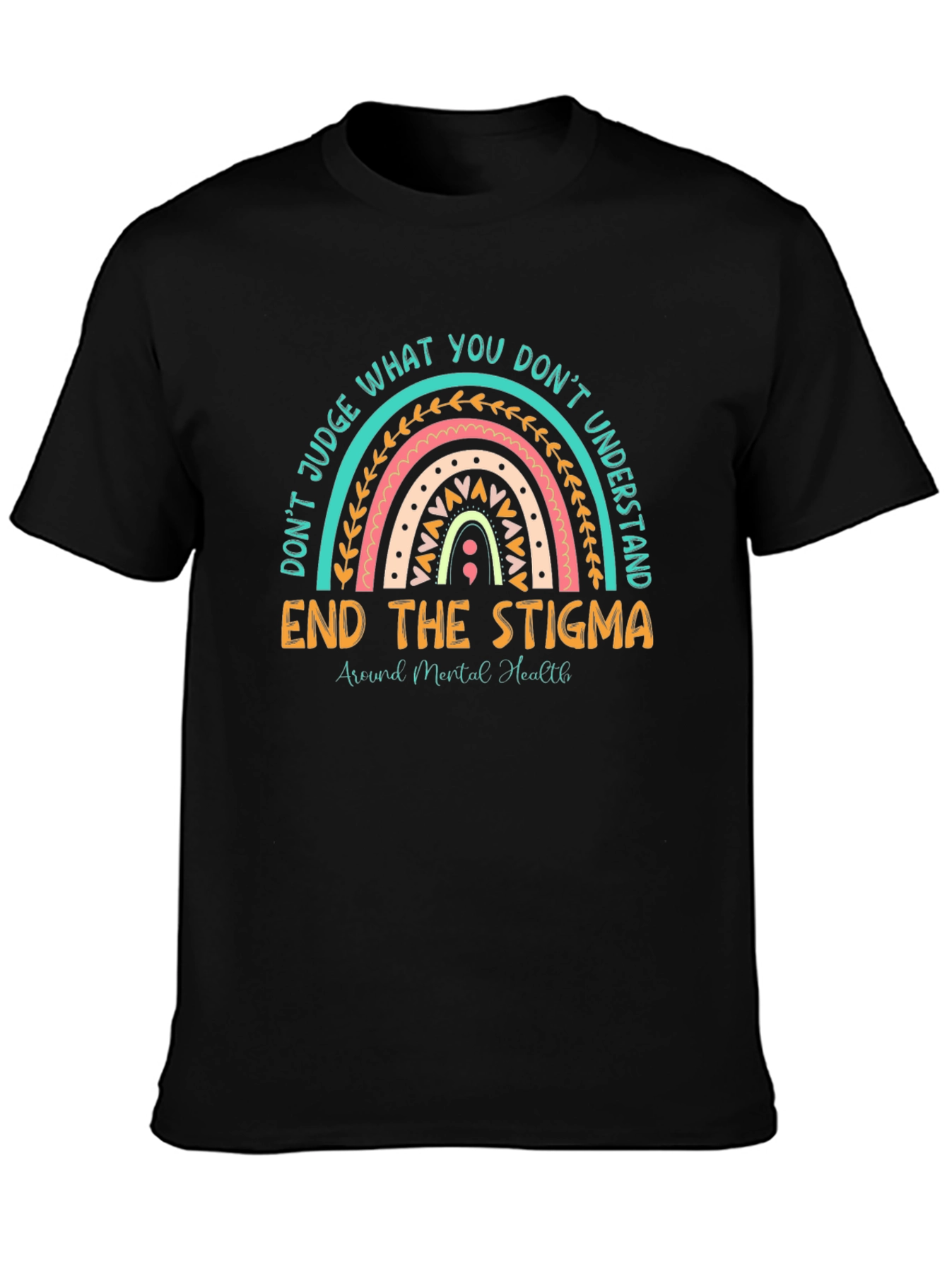 End the Stigma Mental Health Graphic T-Shirt