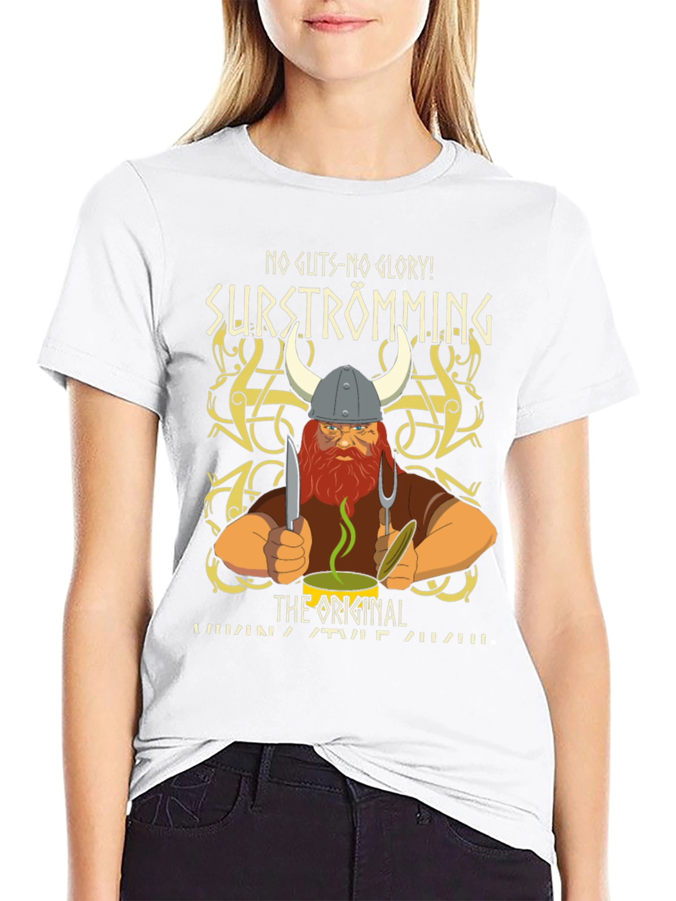 Surströmming Viking T-Shirt - No Guts No Glory