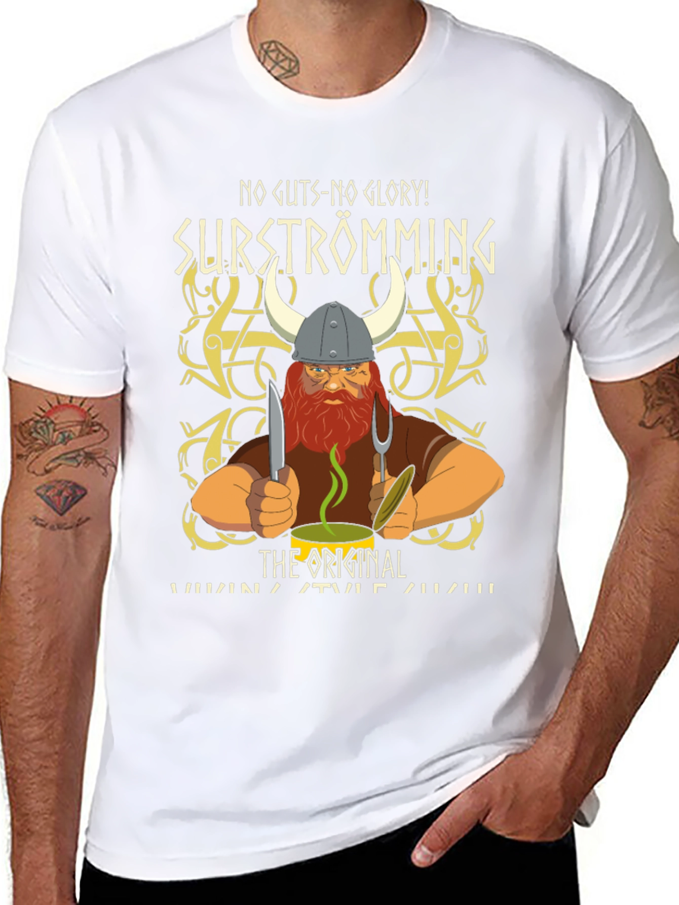 Surströmming Viking T-Shirt - No Guts No Glory