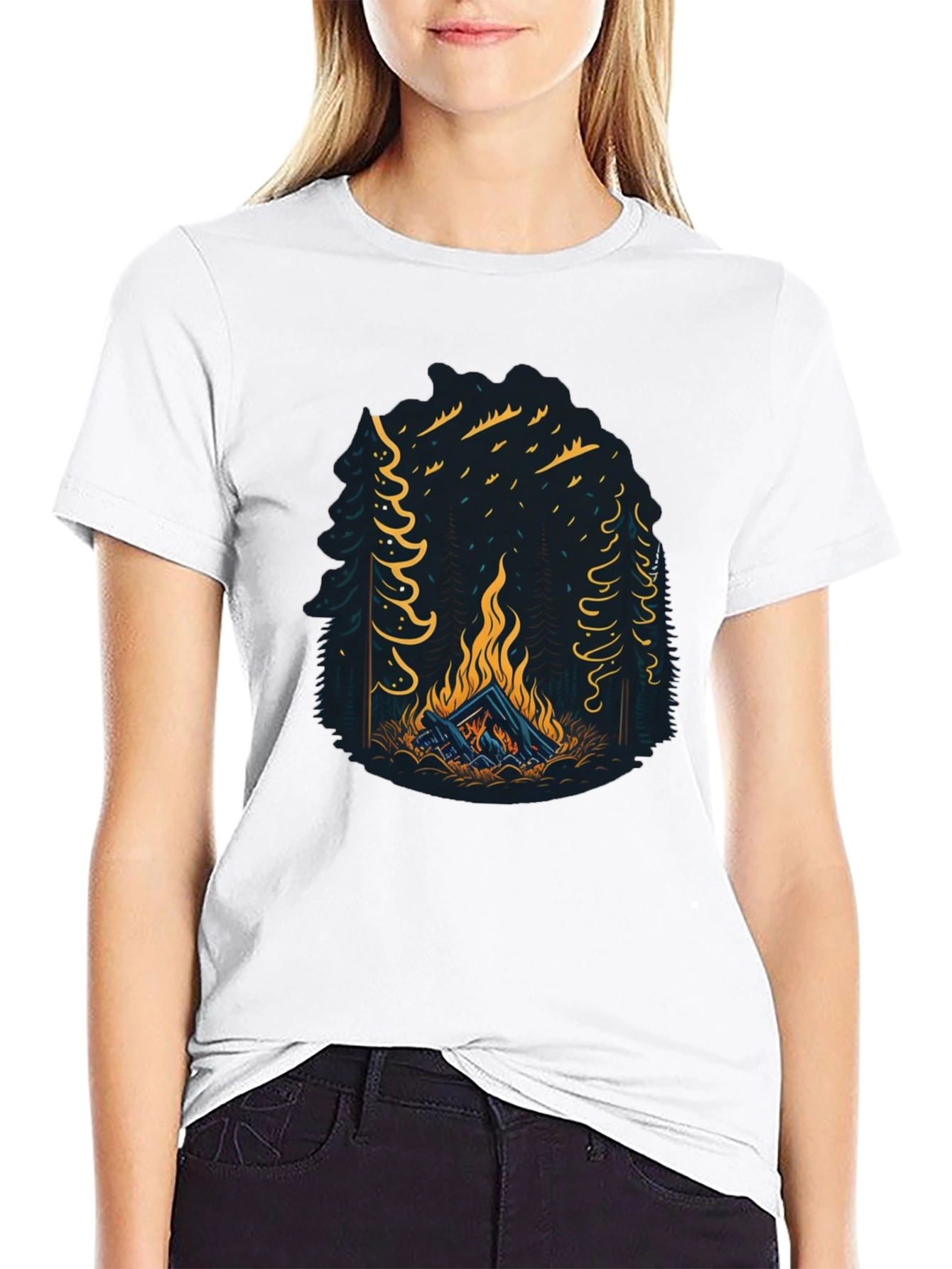 Campfire Graphic Tee - Adventure Awaits