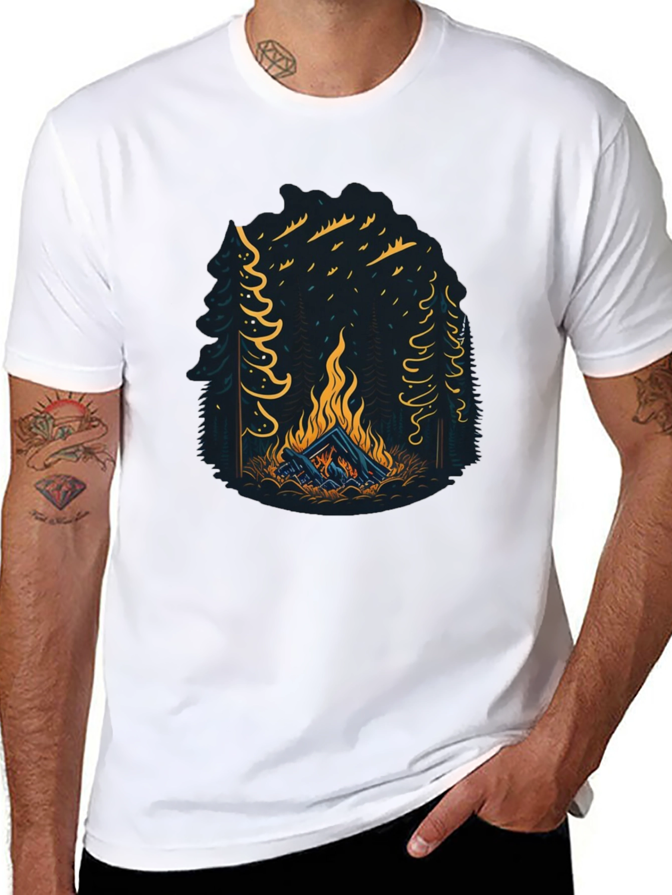 Campfire Graphic Tee - Adventure Awaits