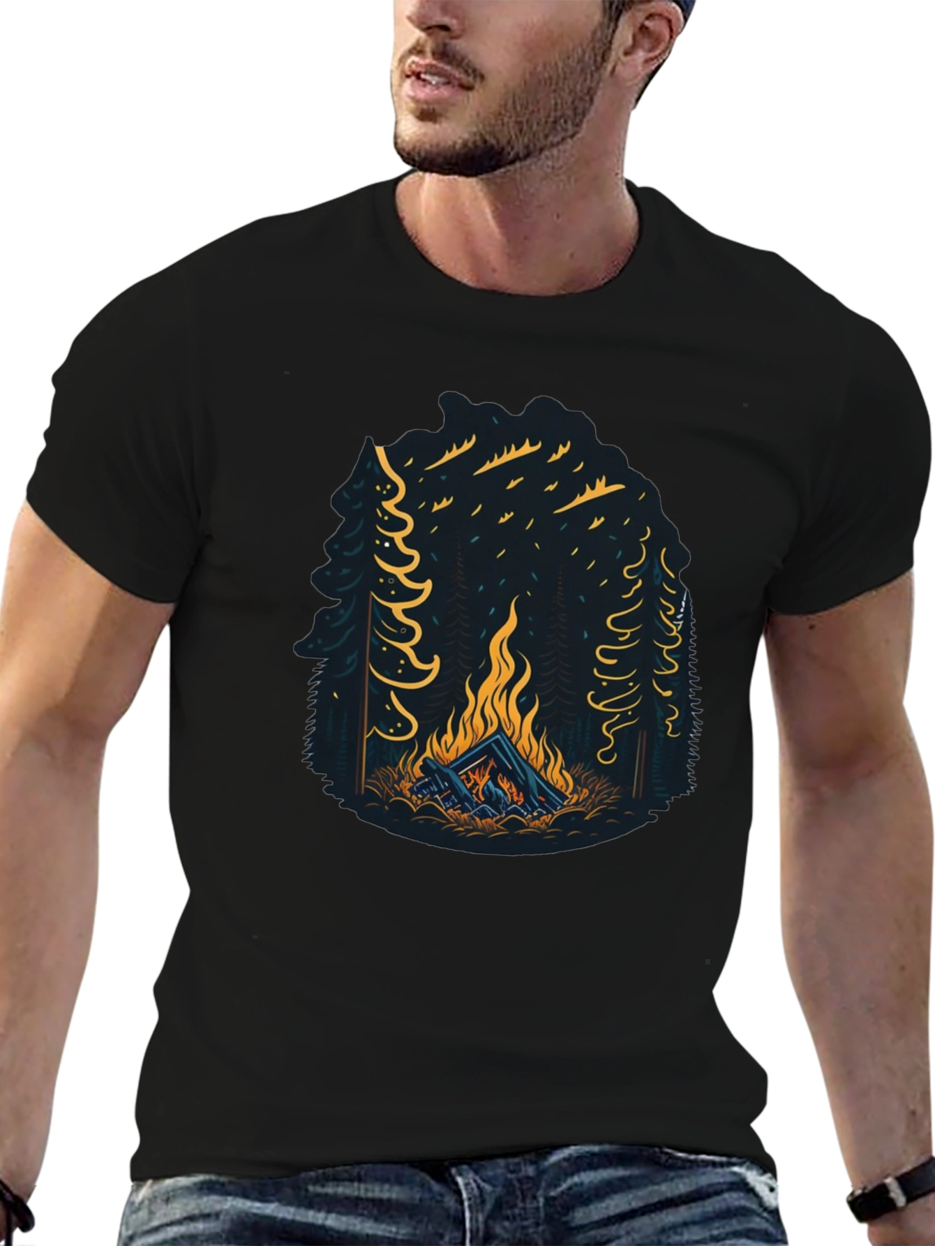 Campfire Graphic Tee - Adventure Awaits