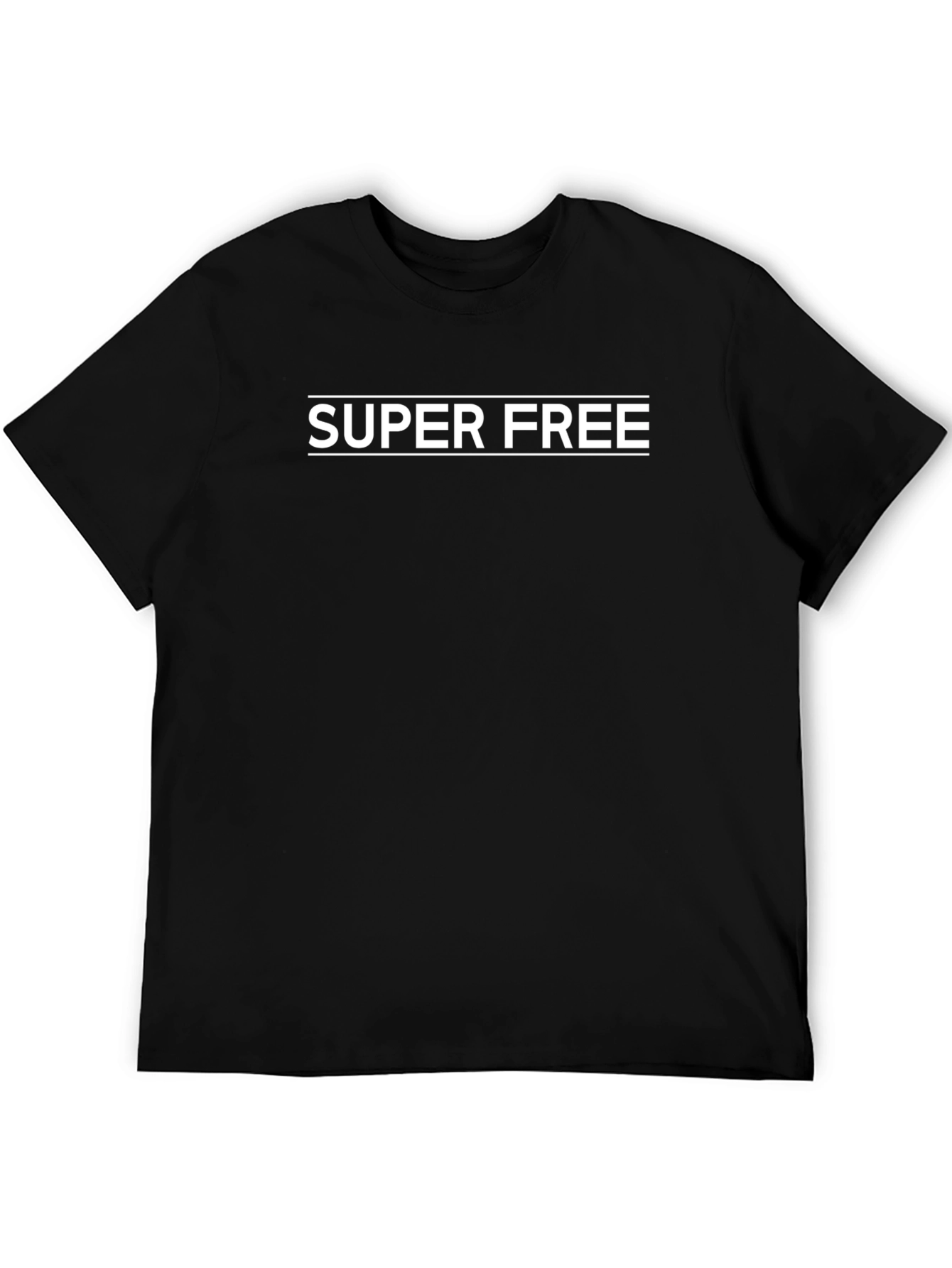 Super Free Black Graphic Tee
