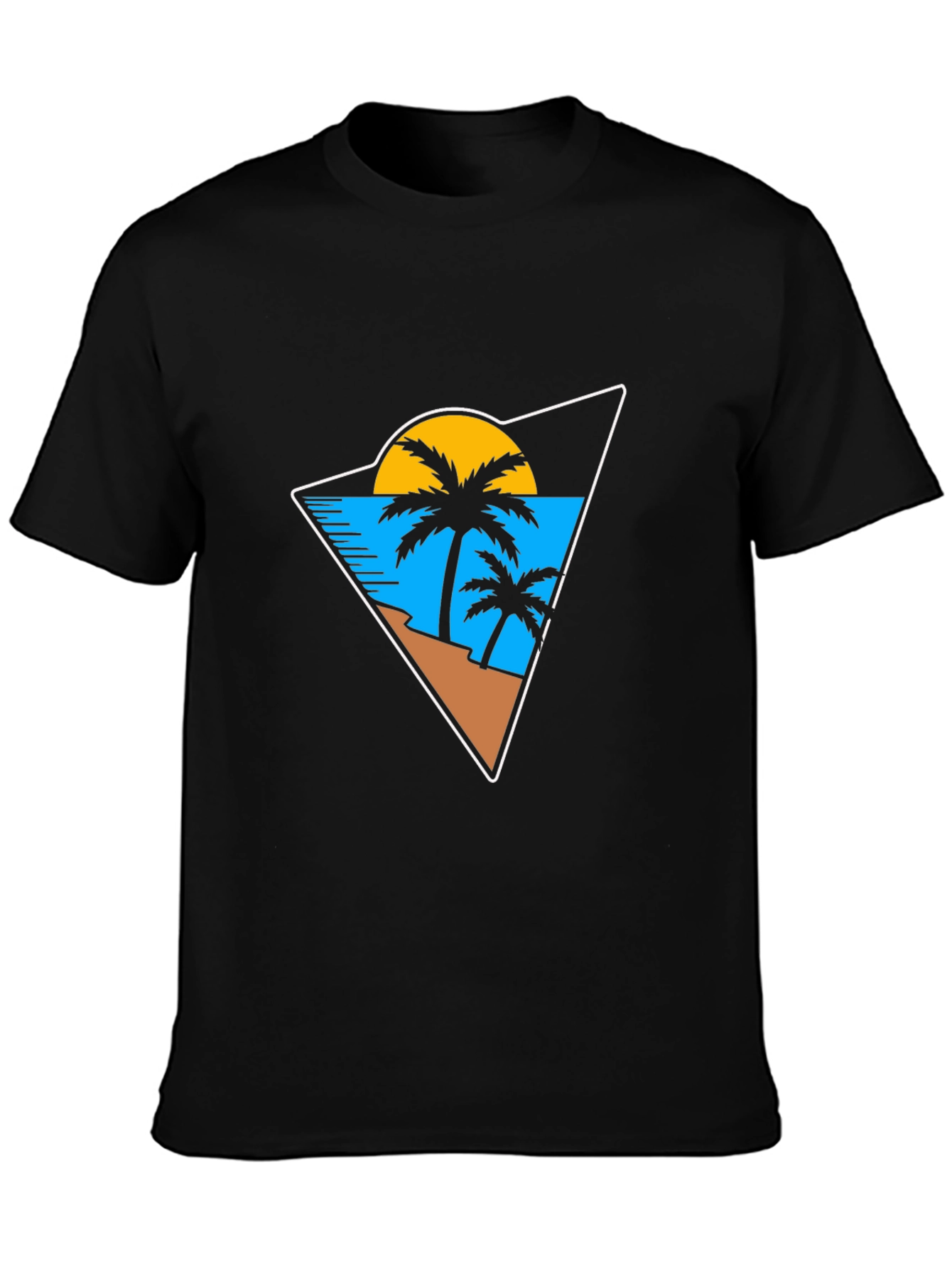 Tropical Beach Graphic T-Shirt