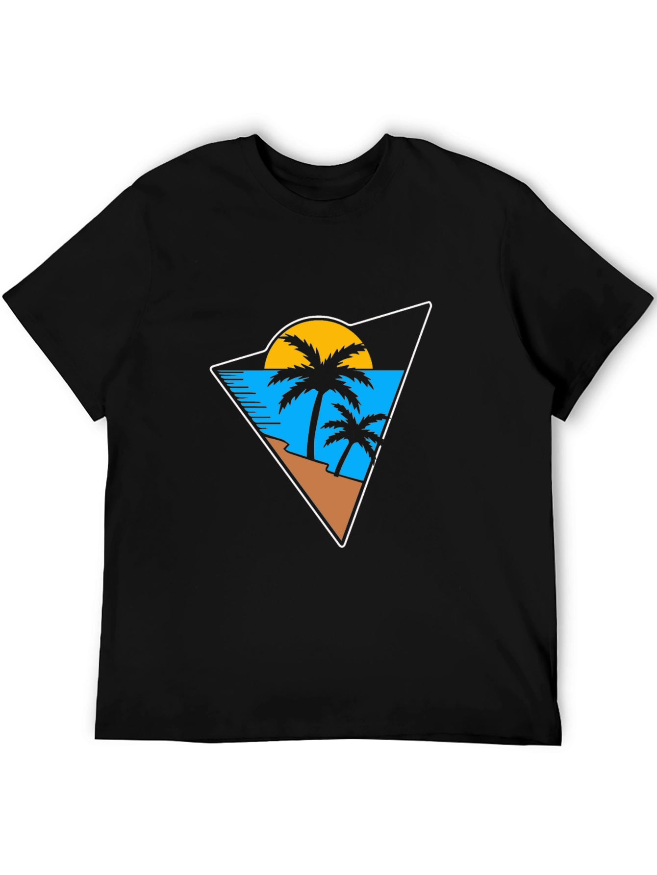 Tropical Beach Graphic T-Shirt