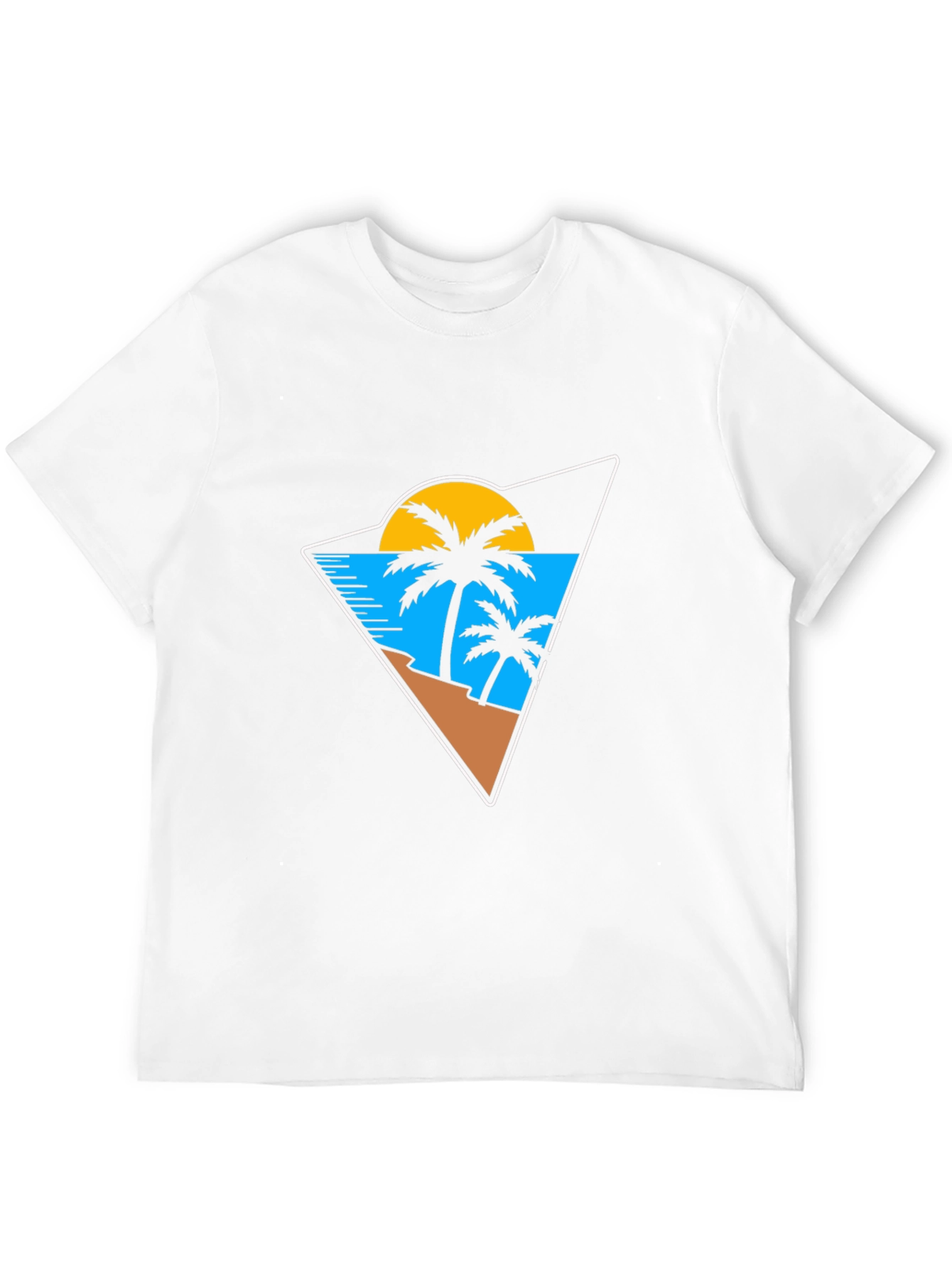 Tropical Beach Graphic T-Shirt