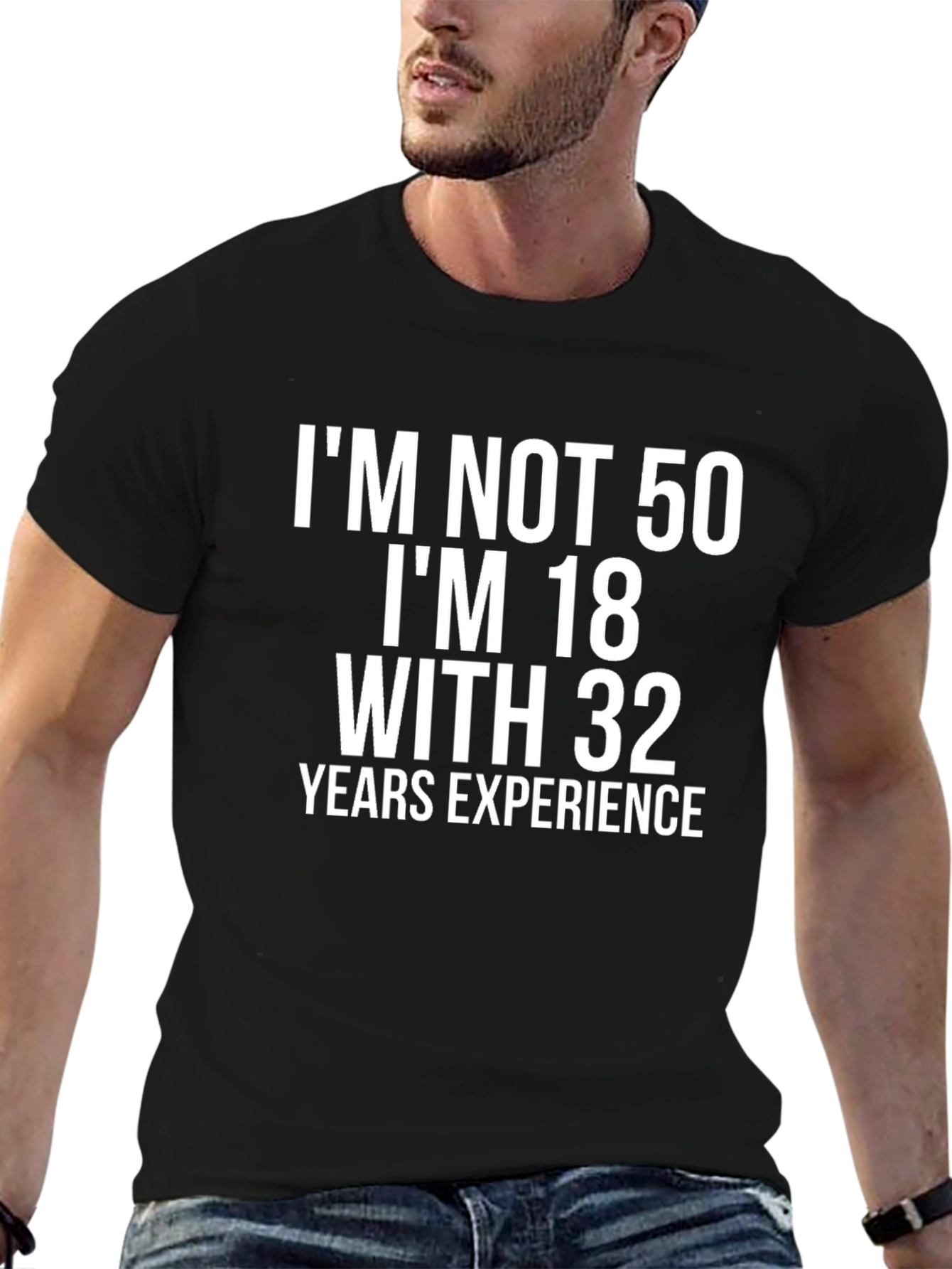 Funny 50th Birthday T-Shirt: 18 with 32 Years Experience