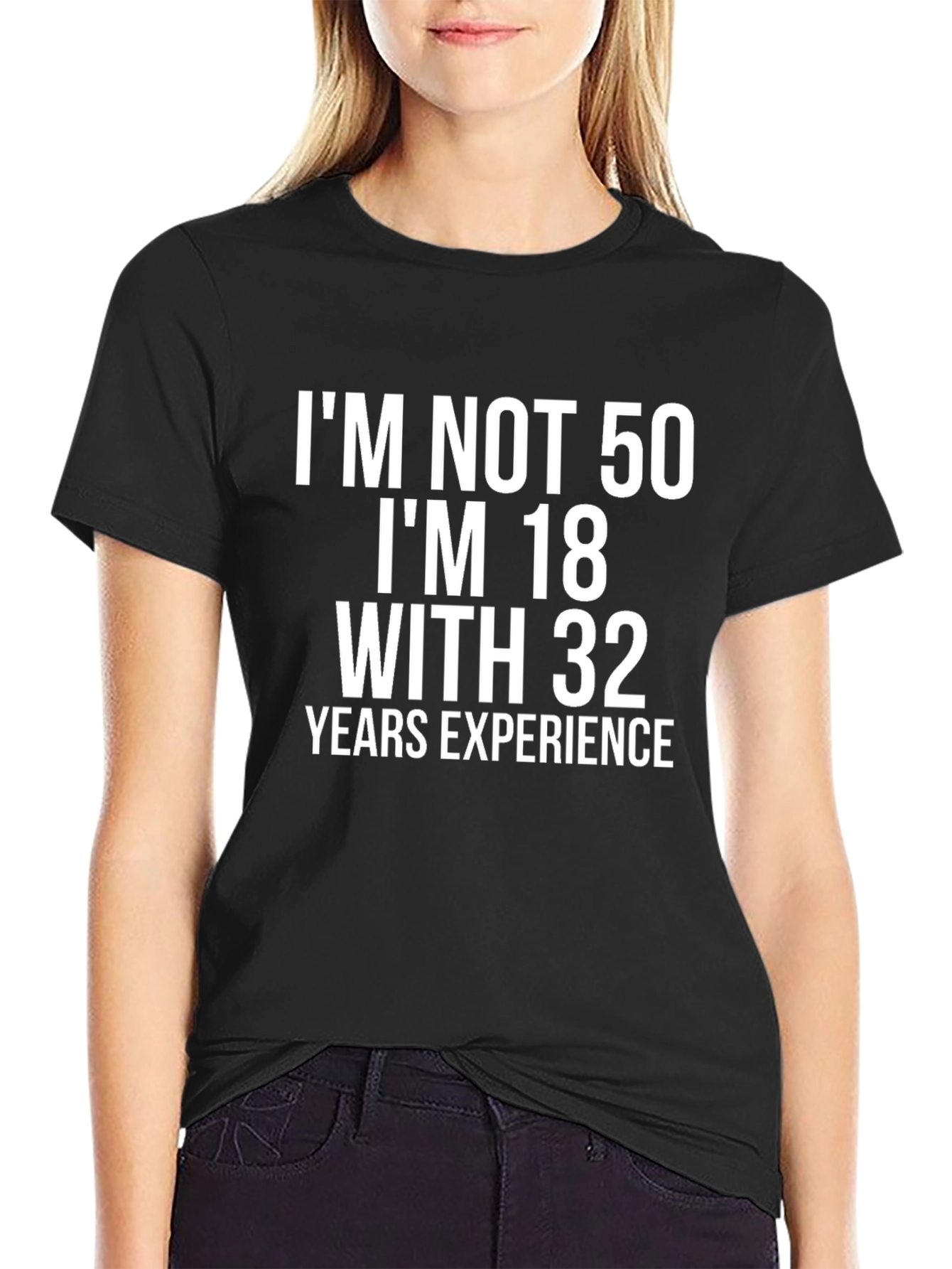 Funny 50th Birthday T-Shirt: 18 with 32 Years Experience