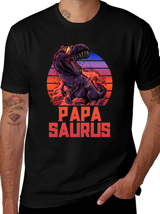 Papa Saurus T-Shirt Dinosaur Dad Tee