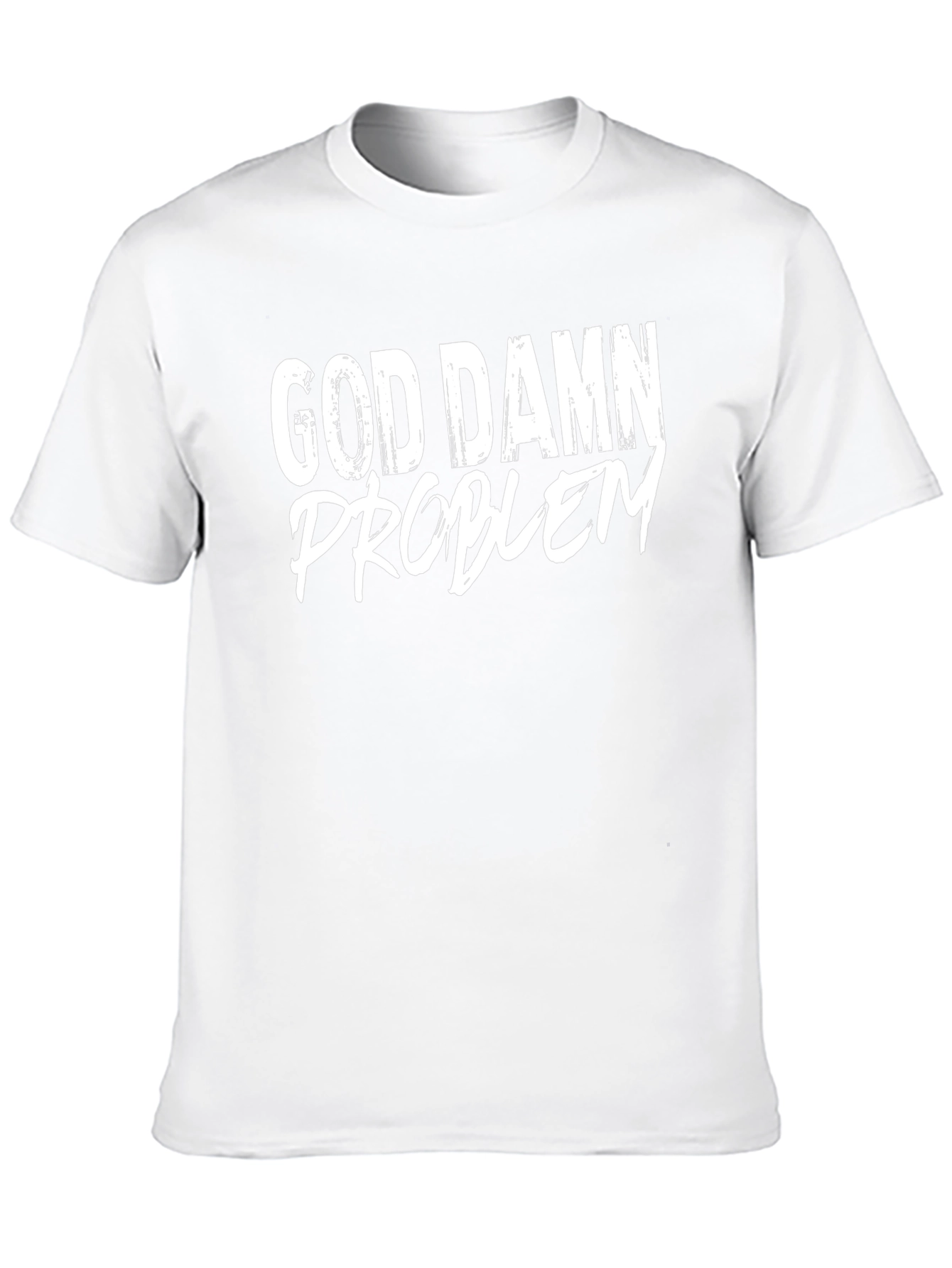 God Damn Problem T-Shirt - Black Crew Neck Tee