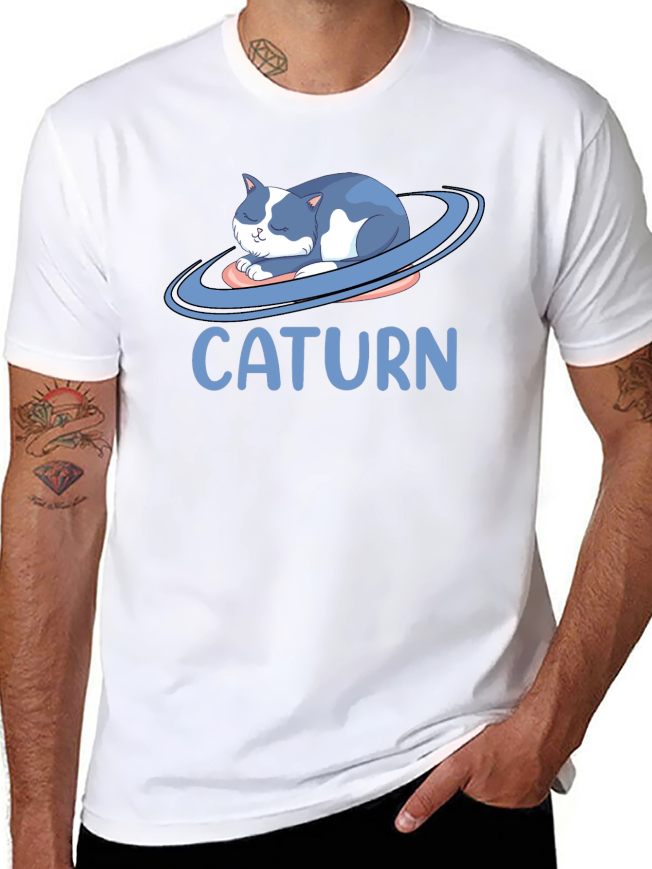 Caturrn Graphic T-Shirt - Cat Planet Design
