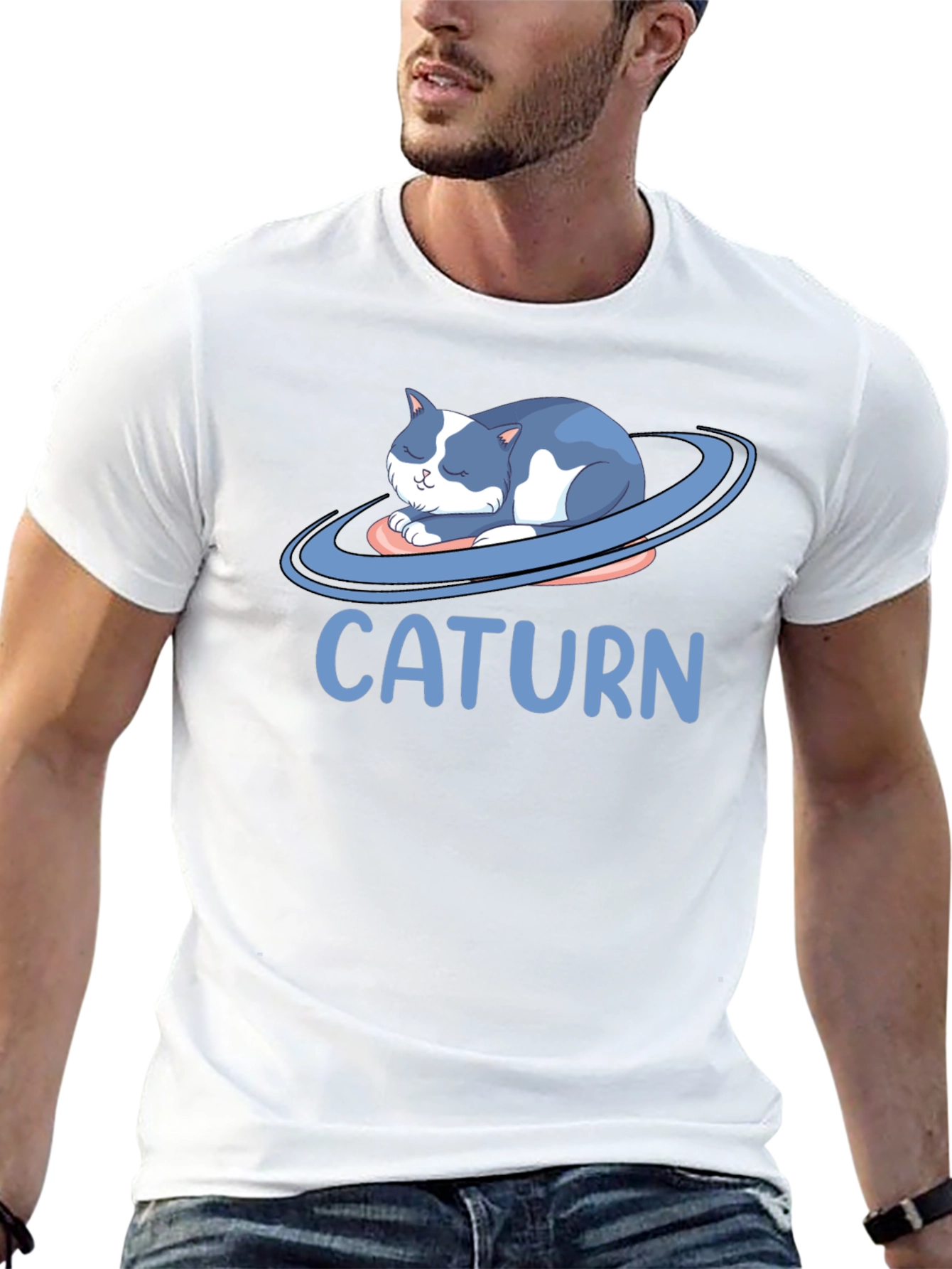 Caturrn Graphic T-Shirt - Cat Planet Design