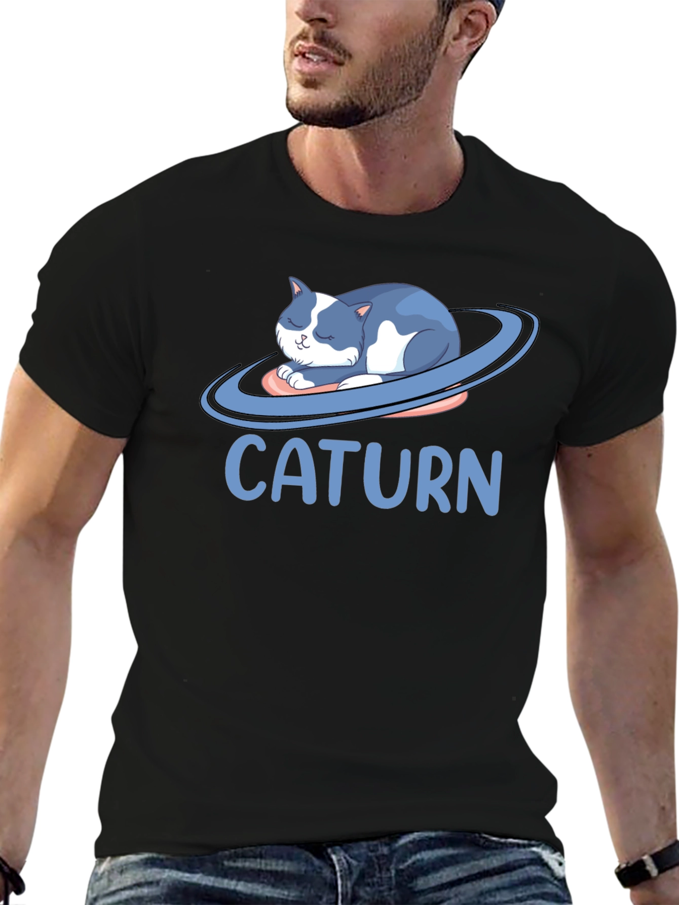 Caturrn Graphic T-Shirt - Cat Planet Design