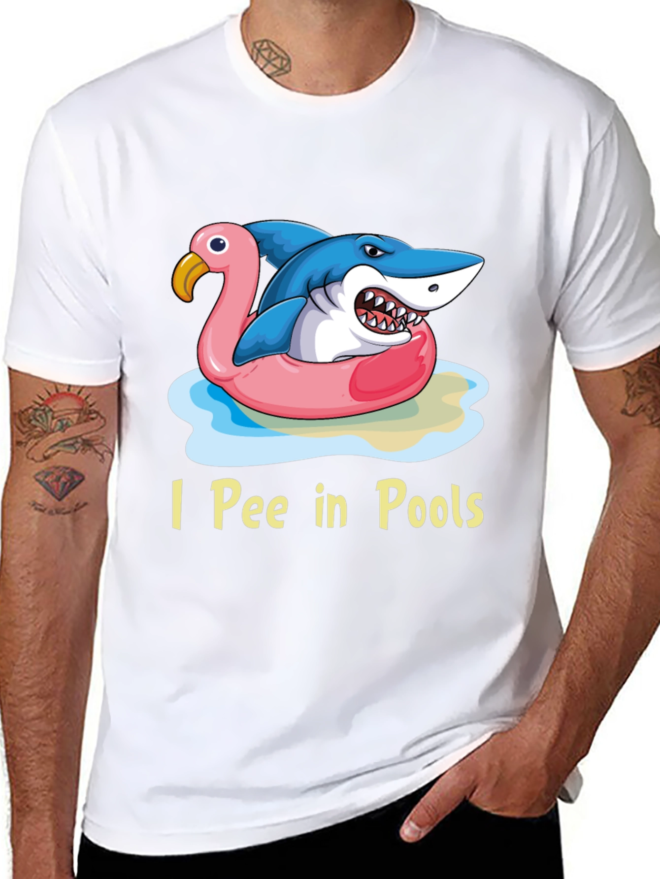 I Pee in Pools Shark T-Shirt
