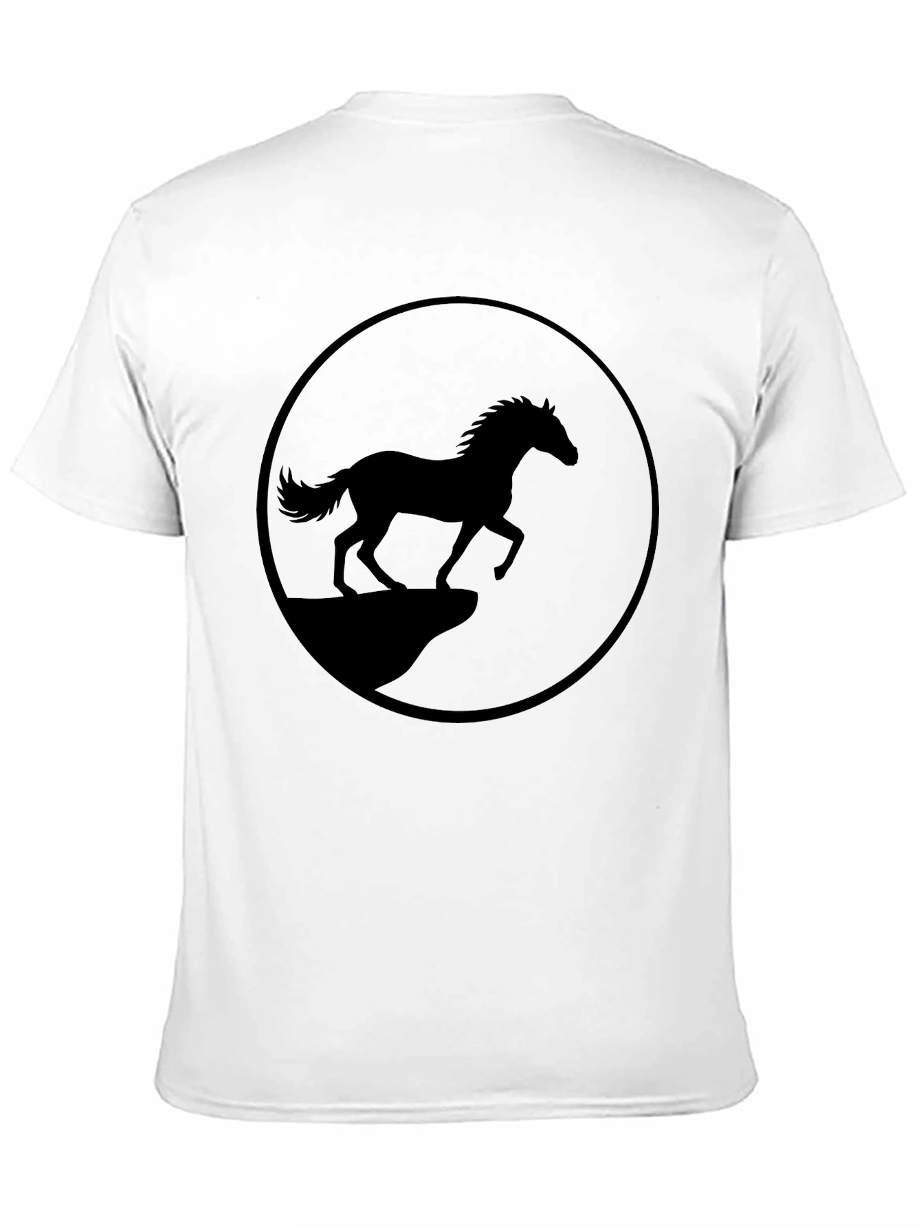 Black Horse Graphic Tee - Mens Casual Style
