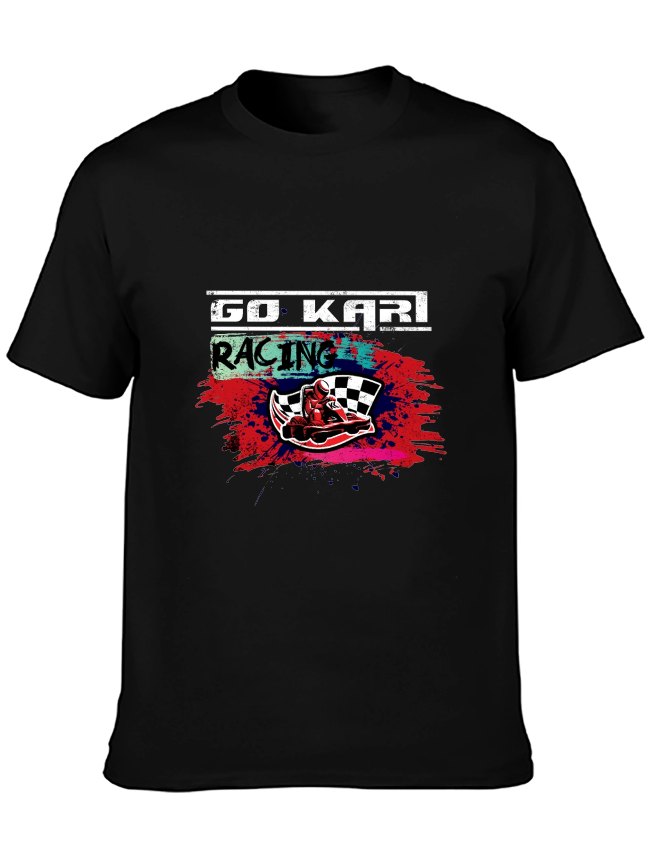 Go Kart Racing Graphic Tee - Black