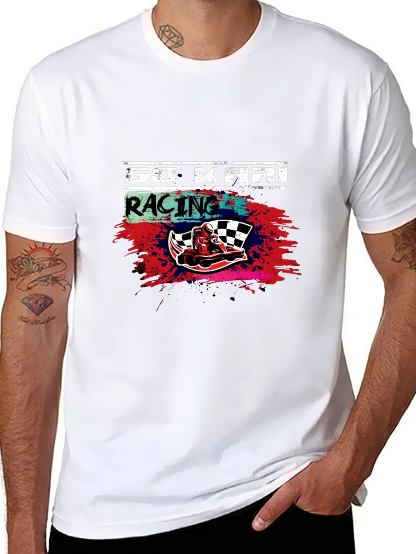 Go Kart Racing Graphic Tee - Black