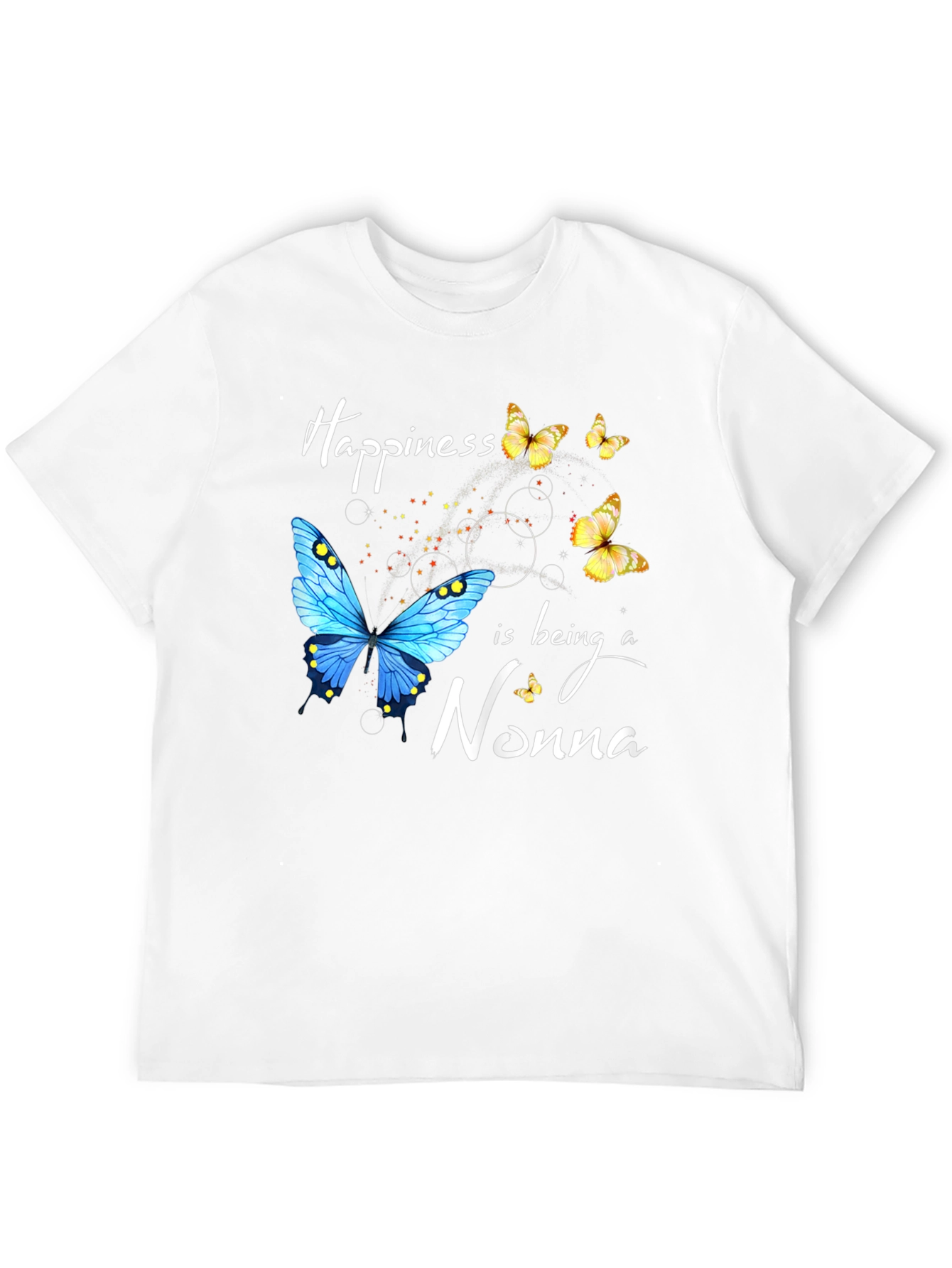Happiness Nonna Butterfly Graphic T-Shirt