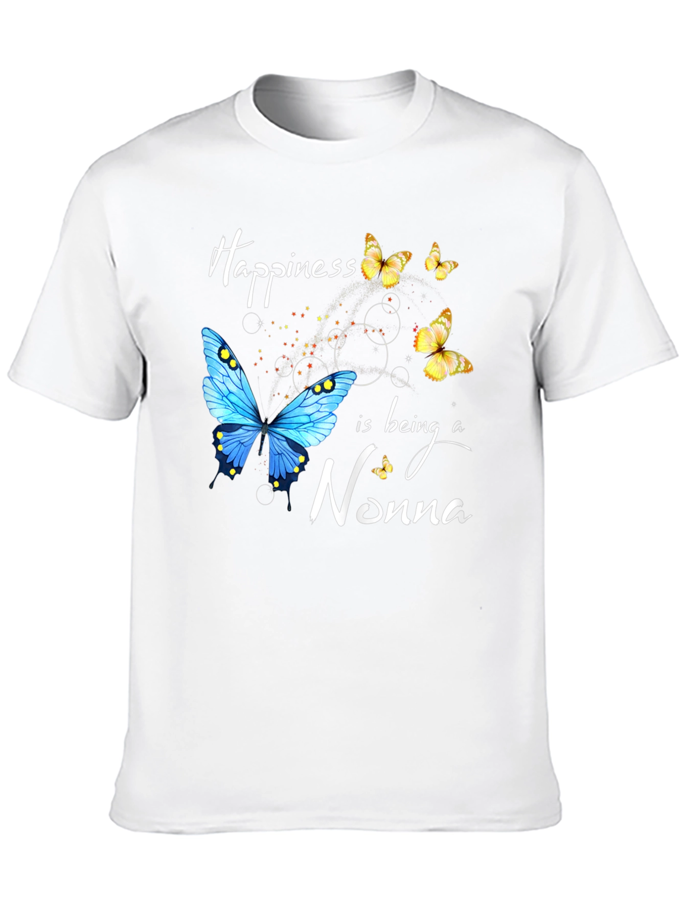 Happiness Nonna Butterfly Graphic T-Shirt