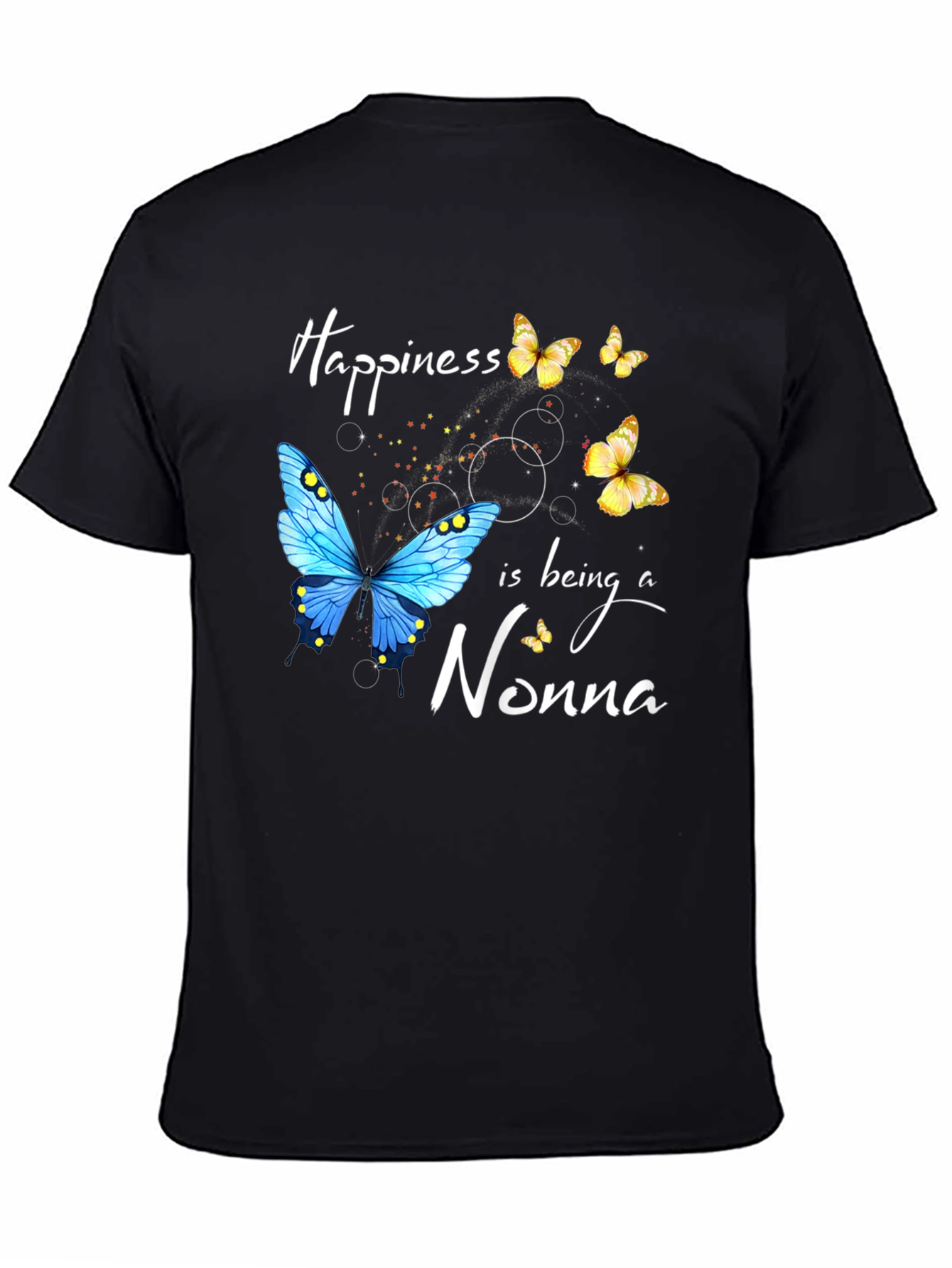 Happiness Nonna Butterfly Graphic T-Shirt