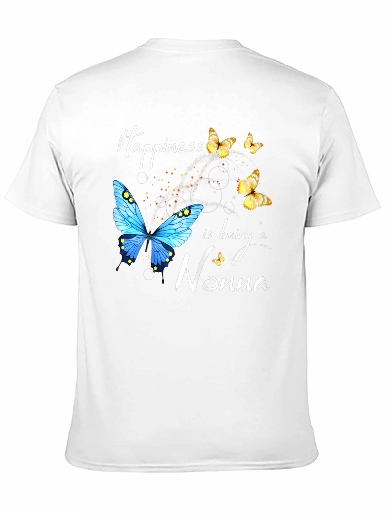 Happiness Nonna Butterfly Graphic T-Shirt