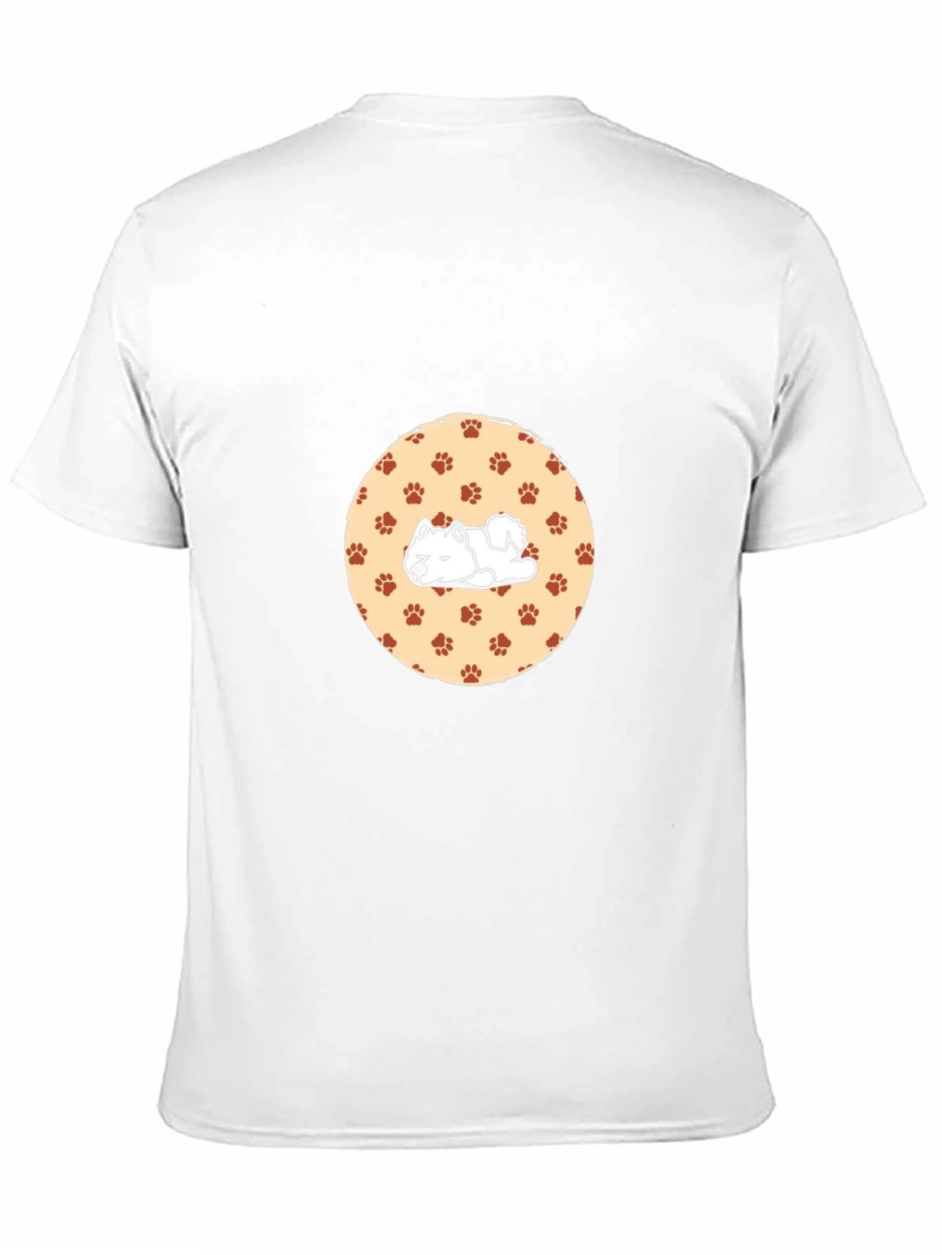 Cute Dog Paw Print Black T-Shirt